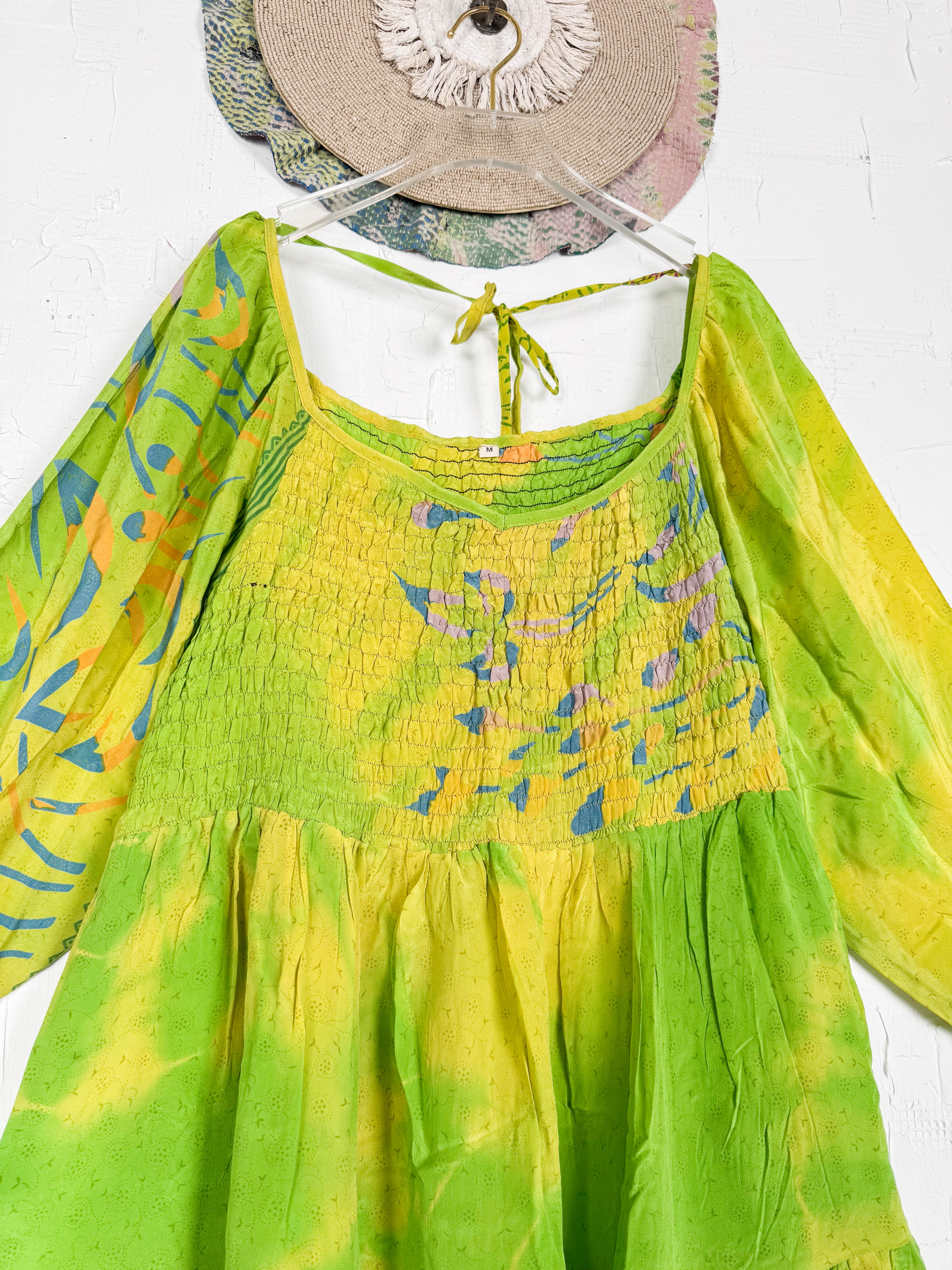 Yellow Silk Dress - Love Protect Sustain
