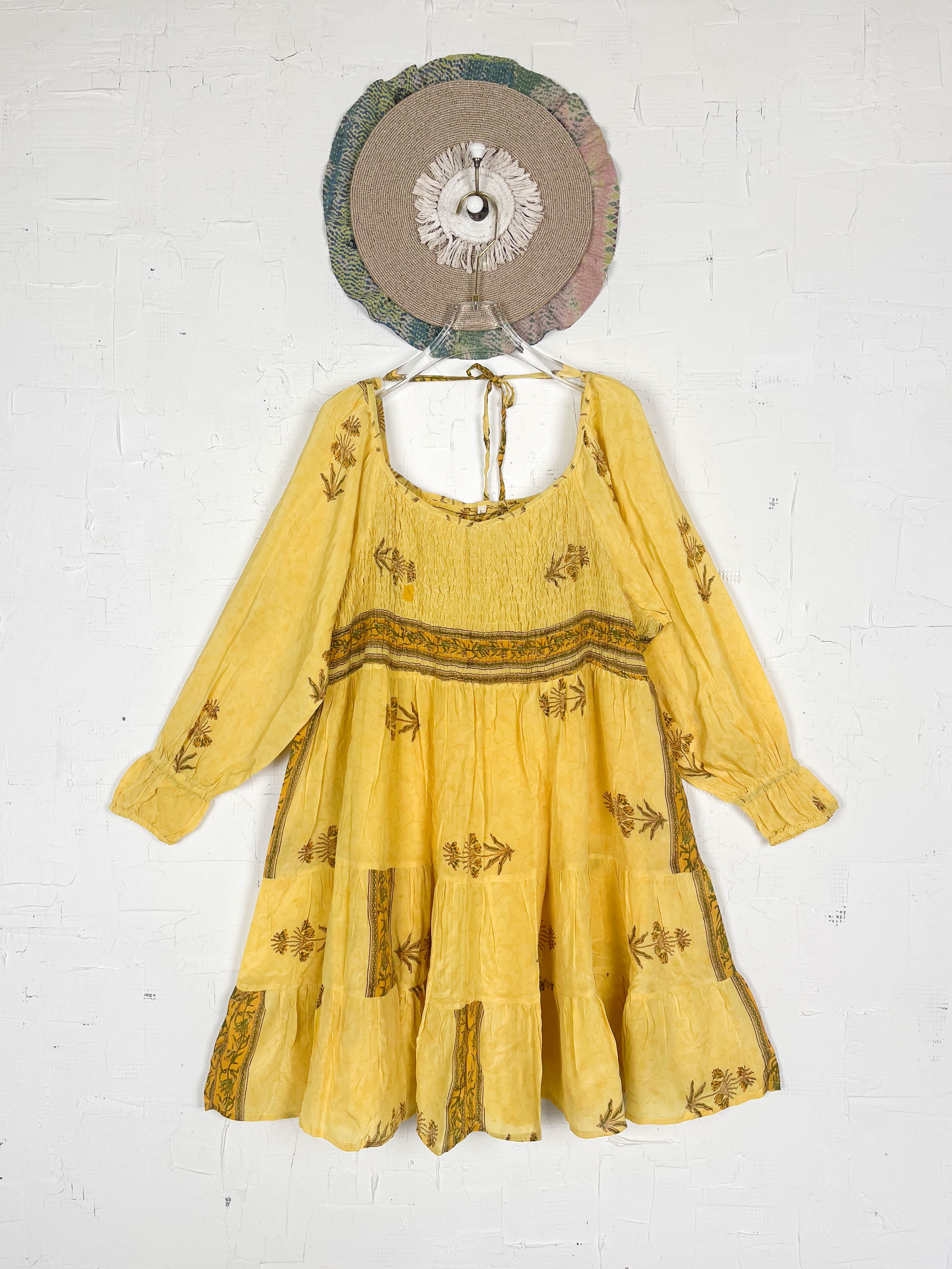 Yellow Silk Dress - Love Protect Sustain