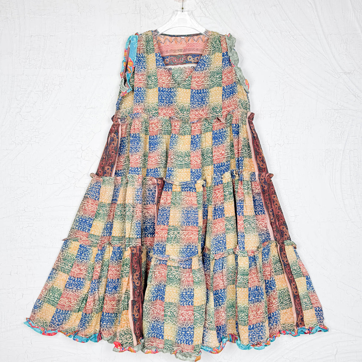Silk Ruffle Dress Multicolor Fun – Love Protect Sustain