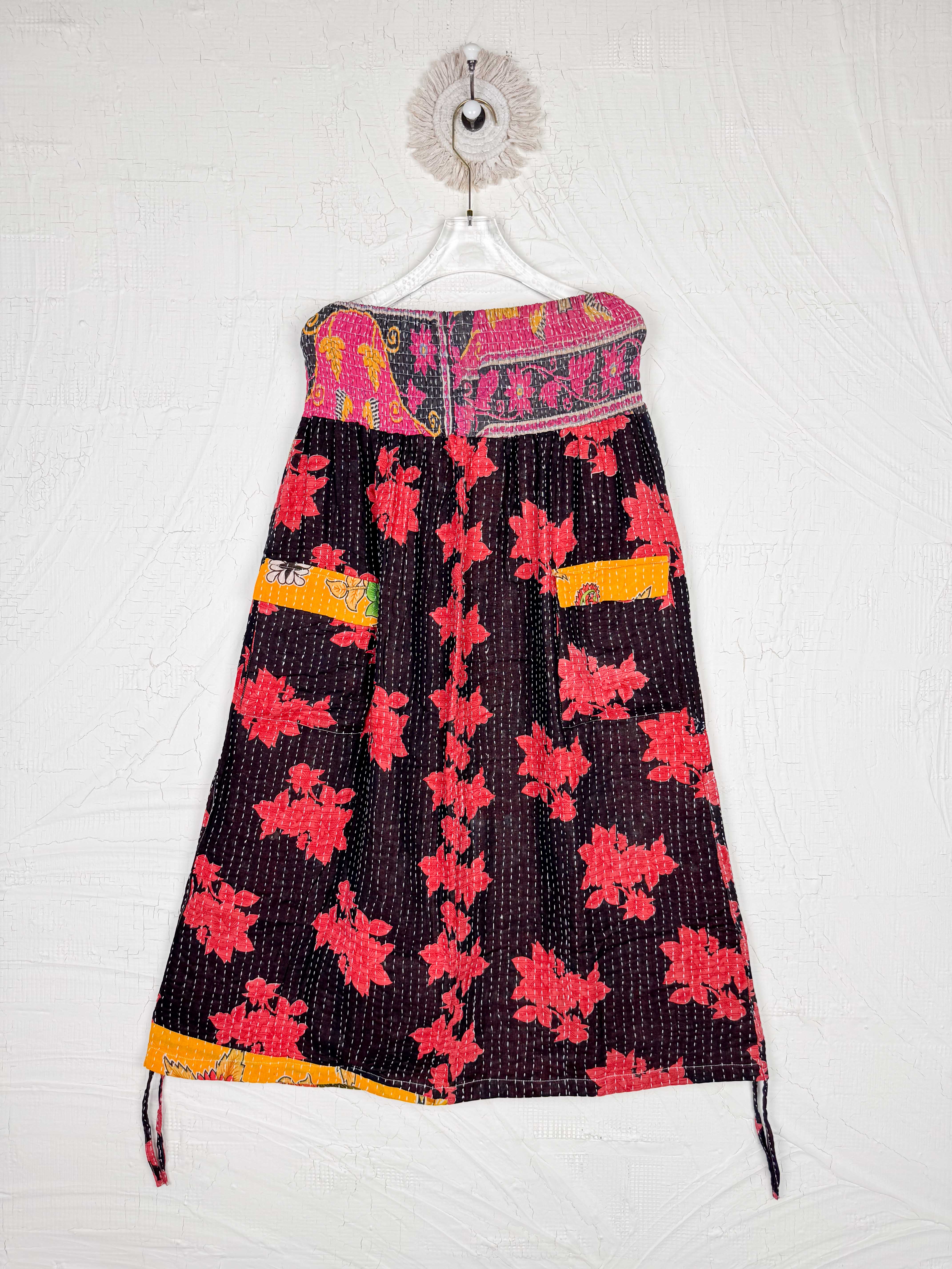 black kantha skirt - Love Protect Sustain