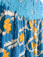 blue kantha floral skirt - Love Protect Sustain