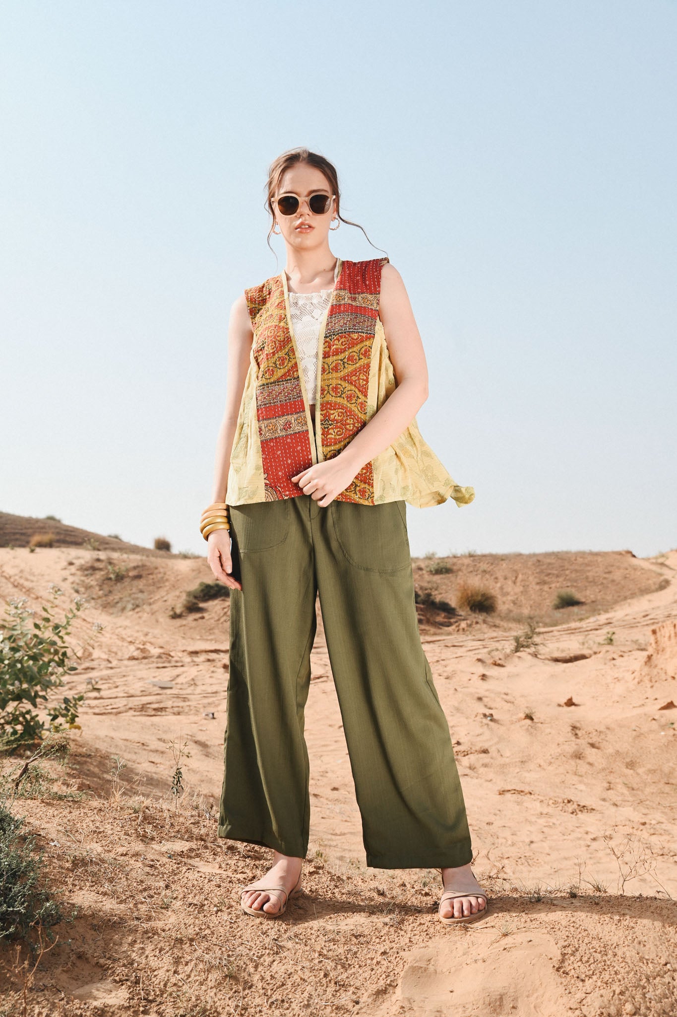 bohemian kantha silk vest - Love Protect Sustain