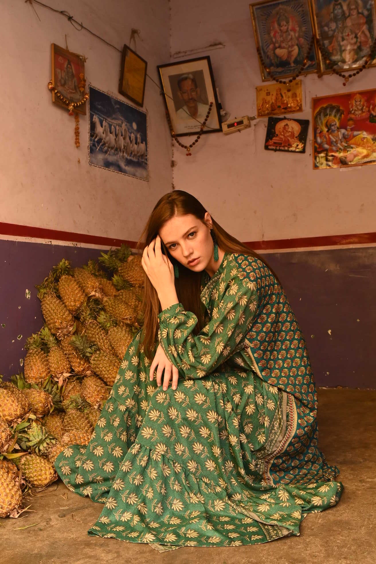 bohemian silk dress - Love Protect Sustain