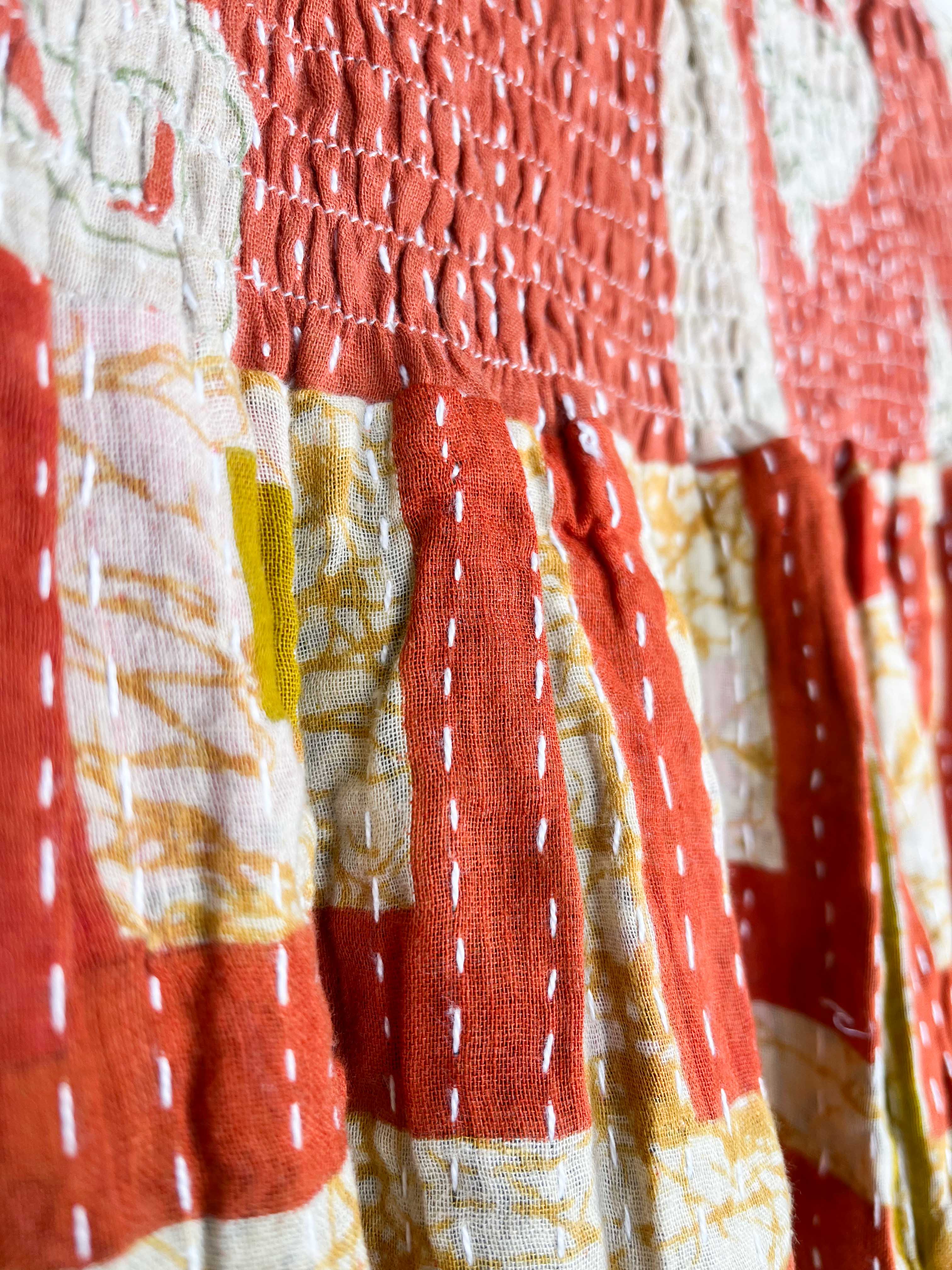 boho kantha skirt - Love Protect Sustain