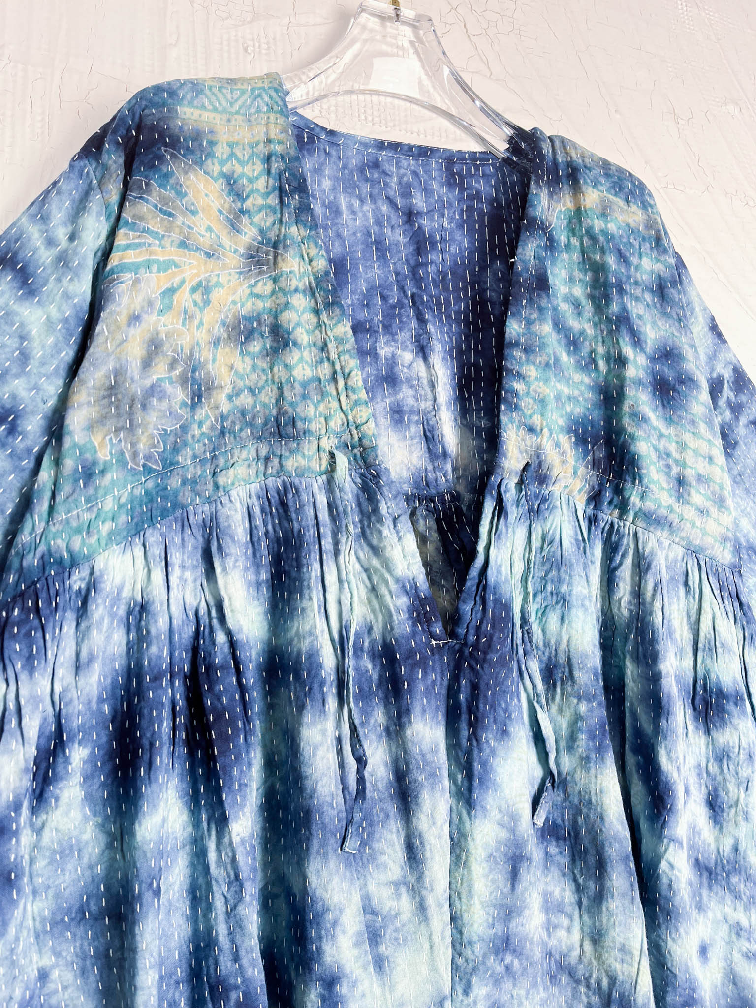 boho tie-dye kantha jumpsuit - Love Protect Sustain