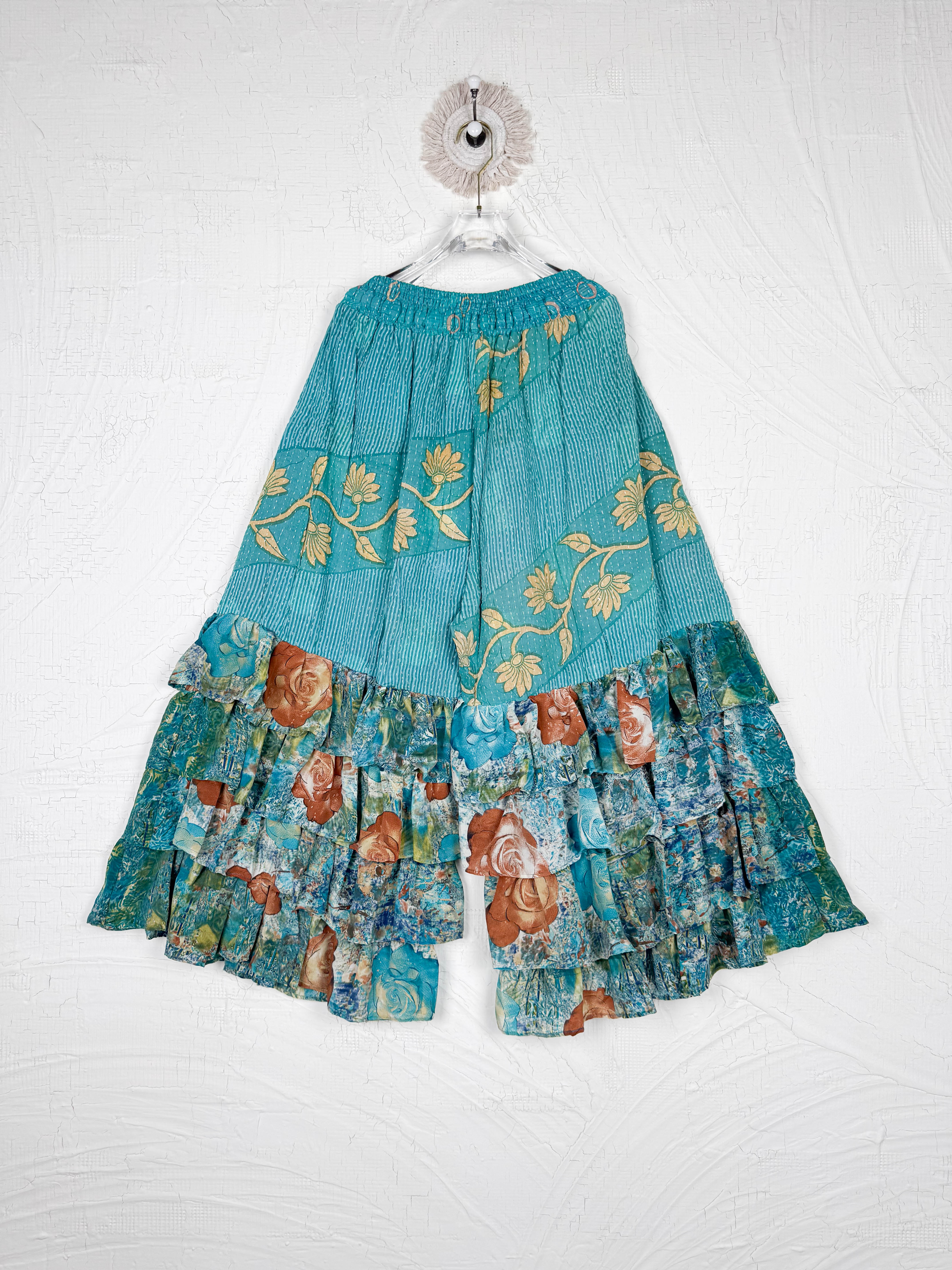 ethnic print wide leg pants - Love Protect Sustain
