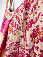 floral red beige kantha jumpsuit - Love Protect Sustain