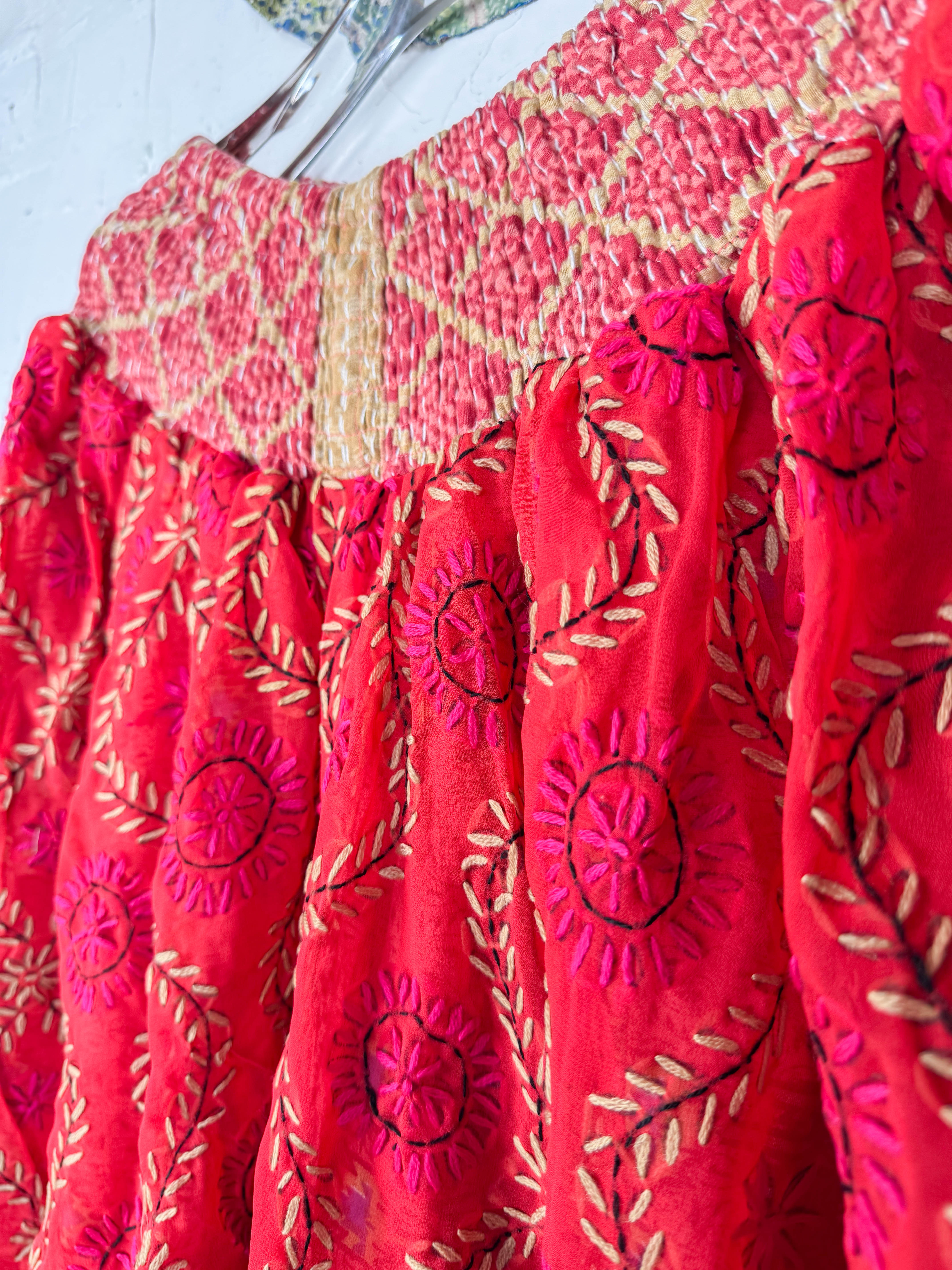 geometric embroidered pants - Love Protect Sustain 