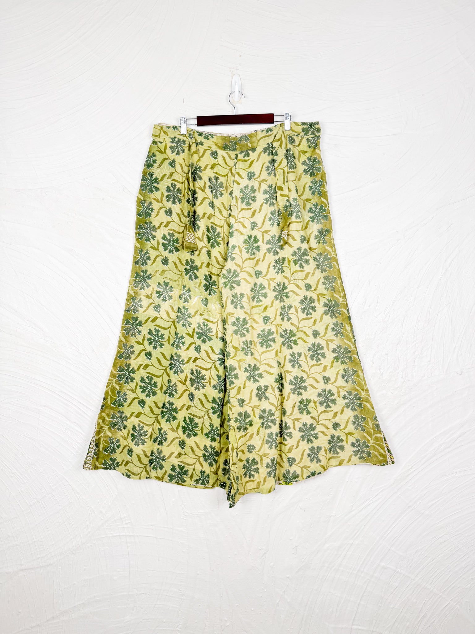 green cotton printed pants - Love Protect Sustain 