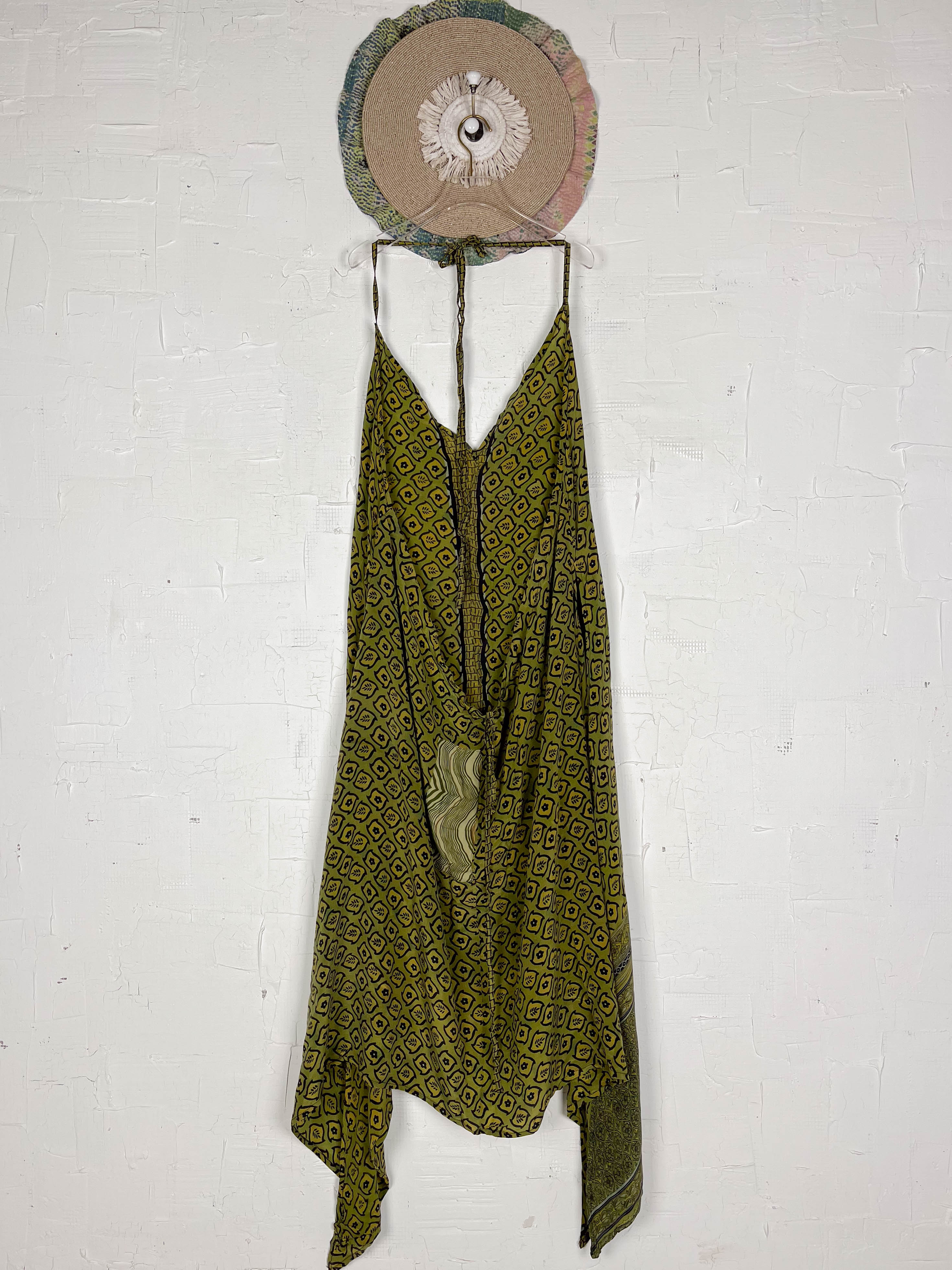 green silk dress - Love Protect Sustain