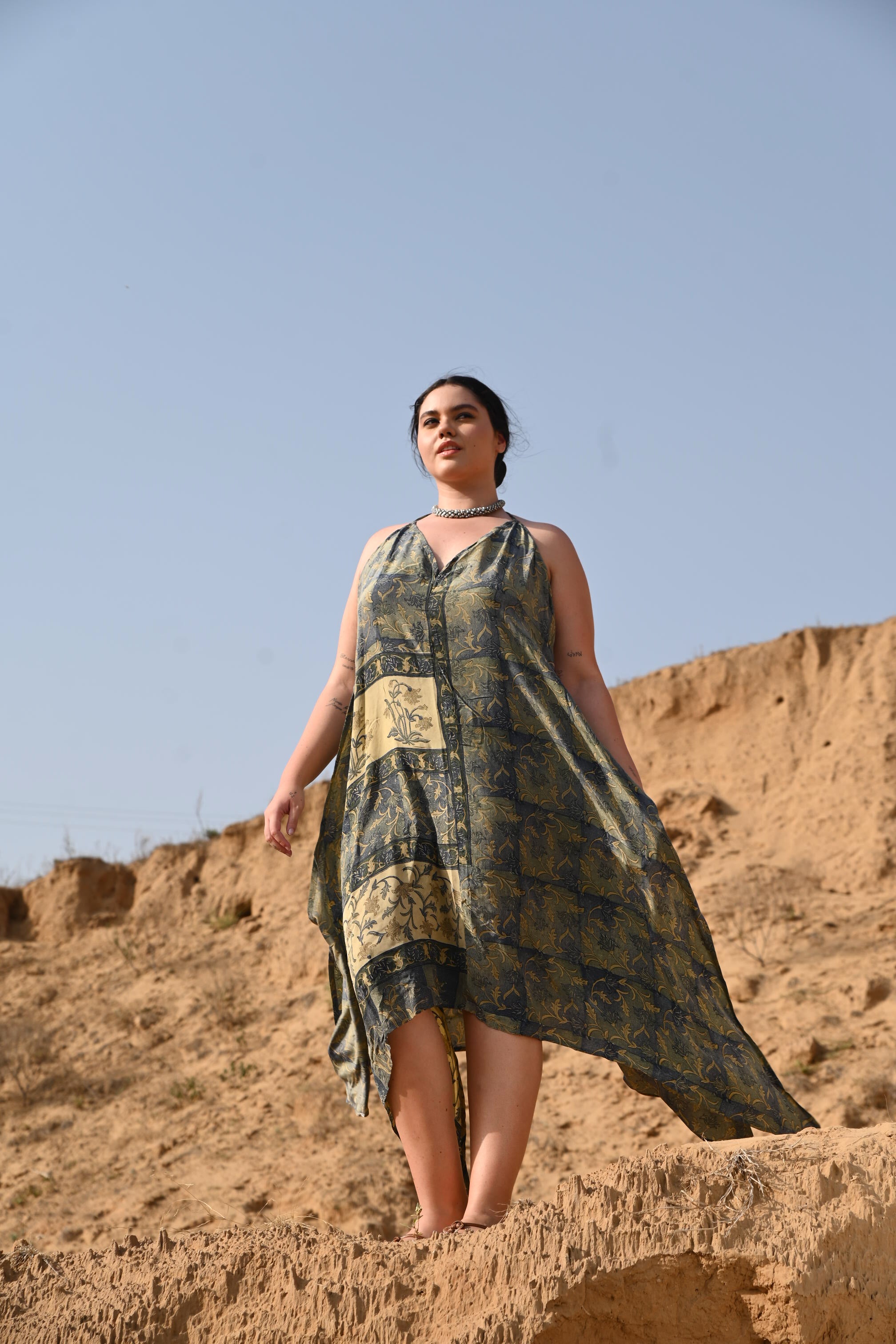 handmade silk women dress - Love Protect Sustain