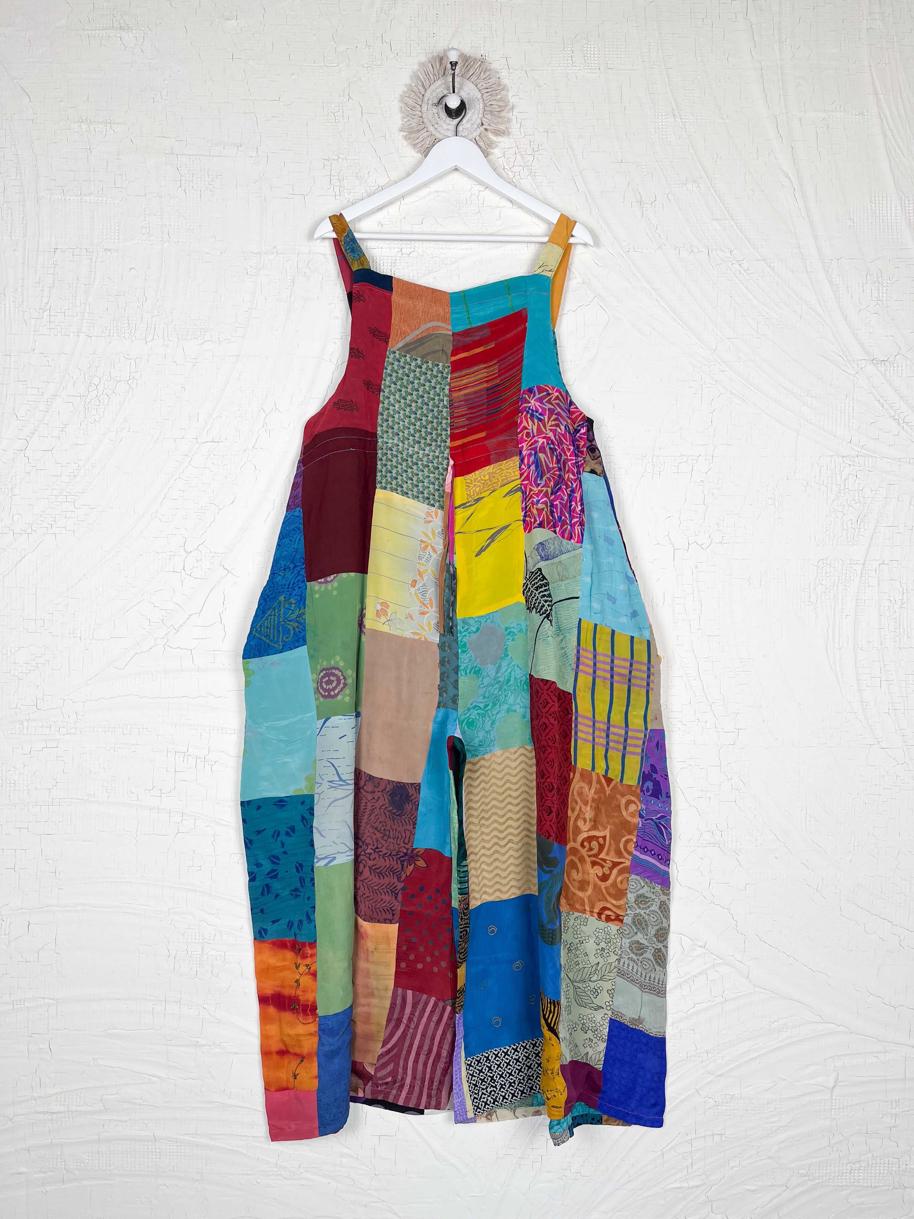 hippie patchwork dungarees - Love Protect Sustain