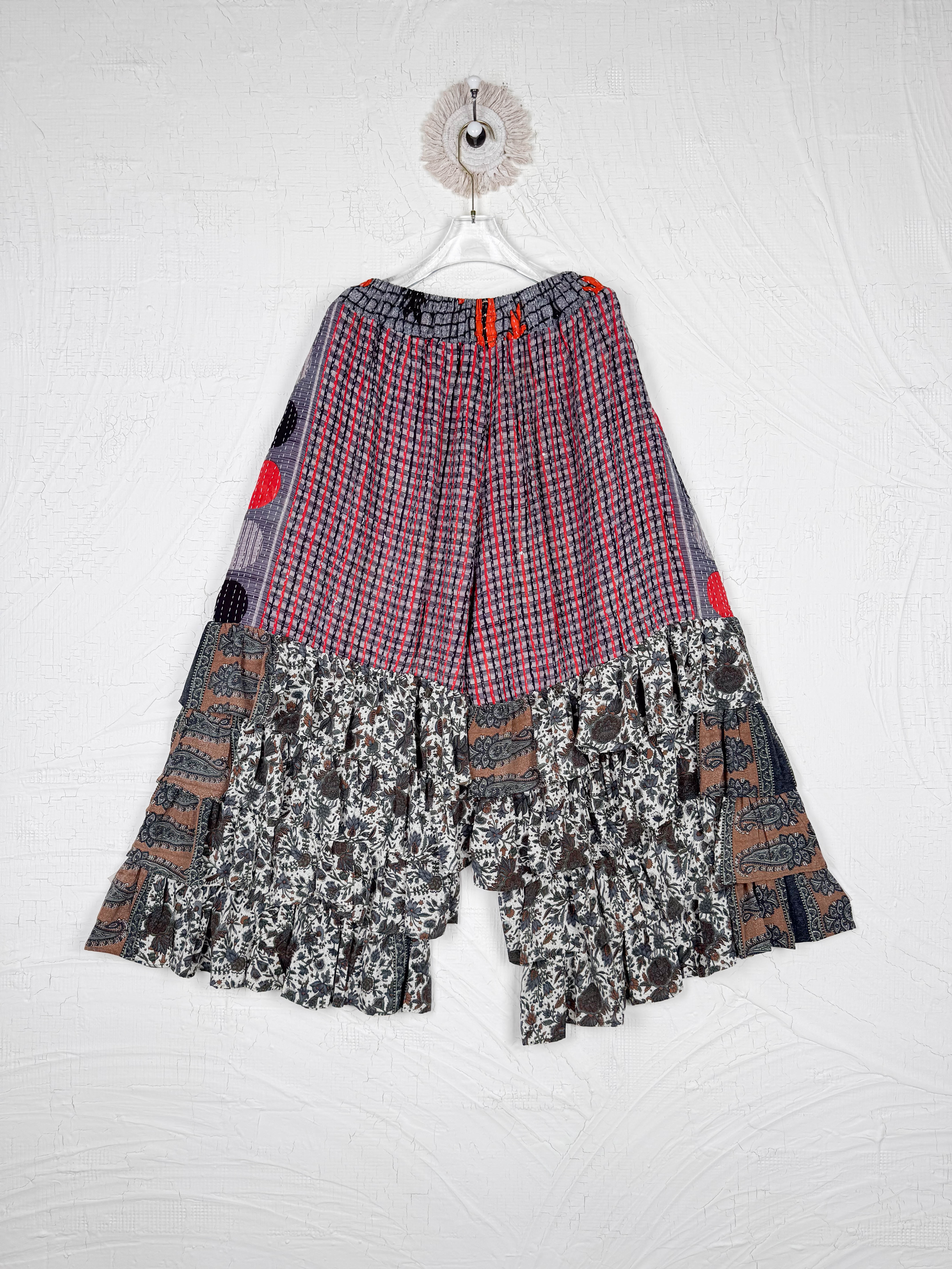 kantha ruffle pants - Love Protect Sustain