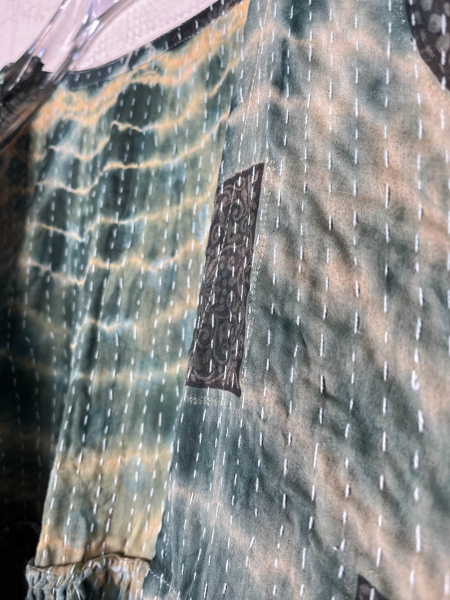 kantha tie dye cropped leg jumpsuit - Love Protect Sustain