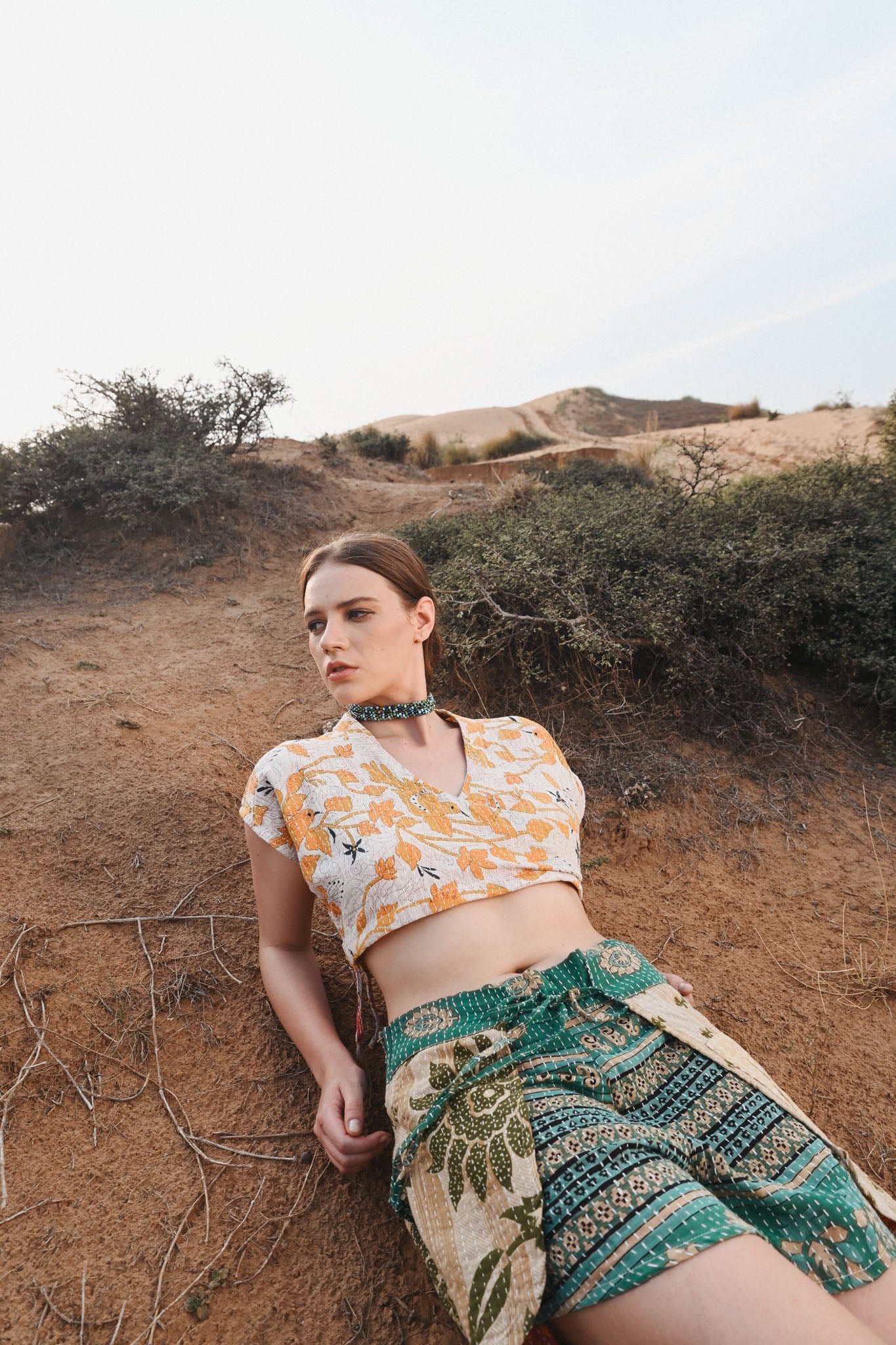 kantha vintgage cropped top - Love Protect Sustain