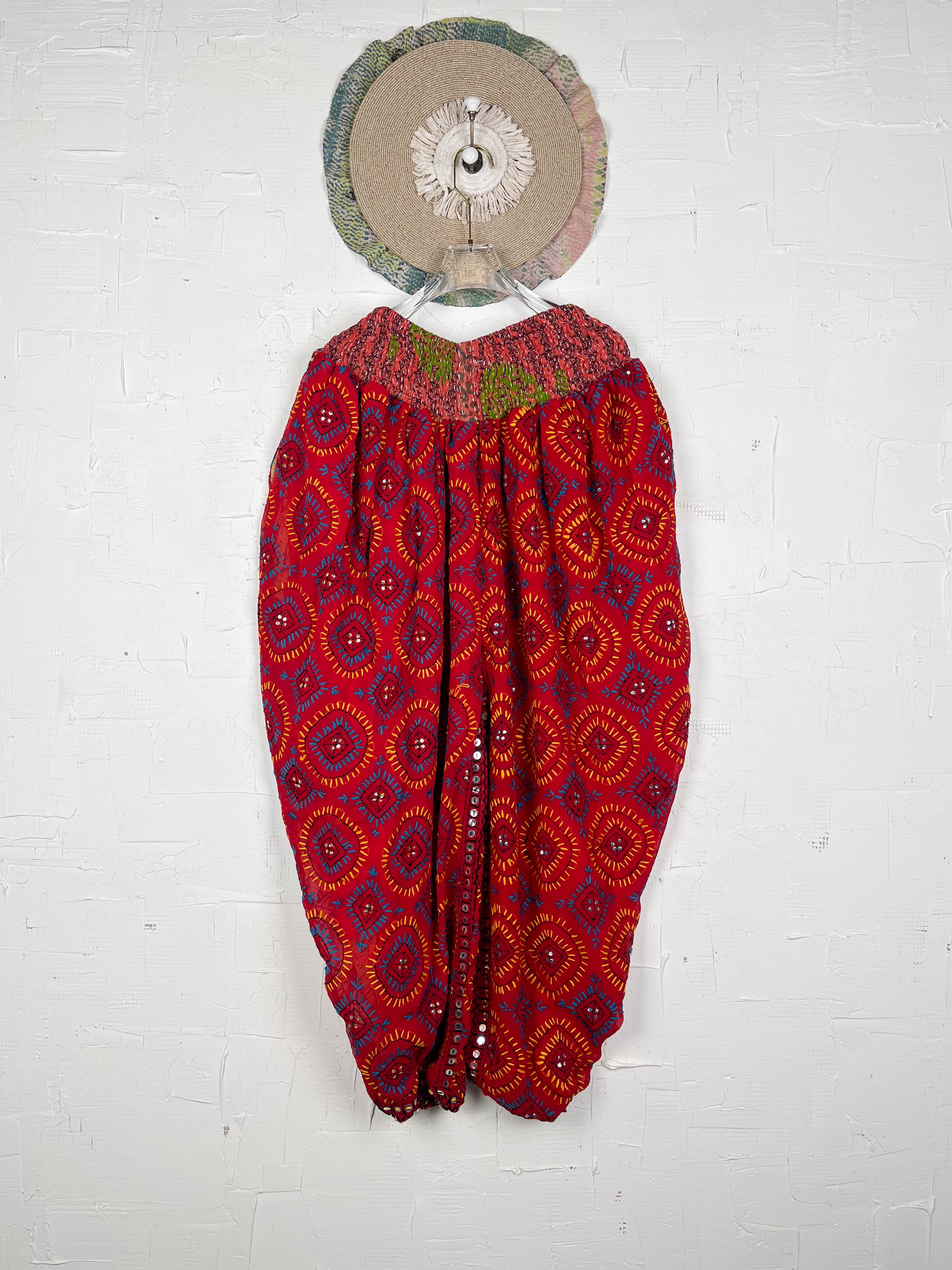 loose fit embroidered pants - Love Protect Sustain 