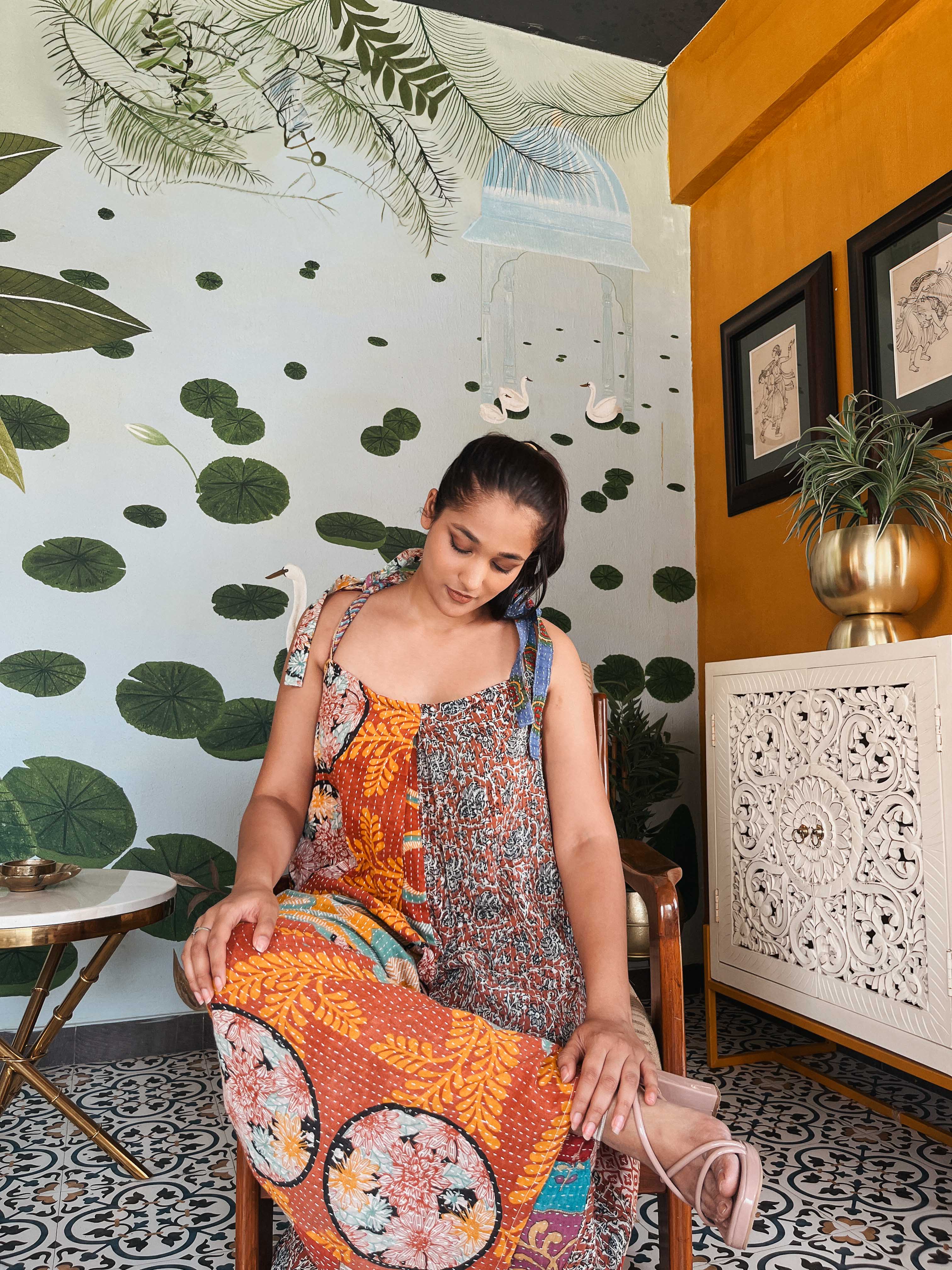 mother boho kantha jumpsuit - Love Protect Sustain