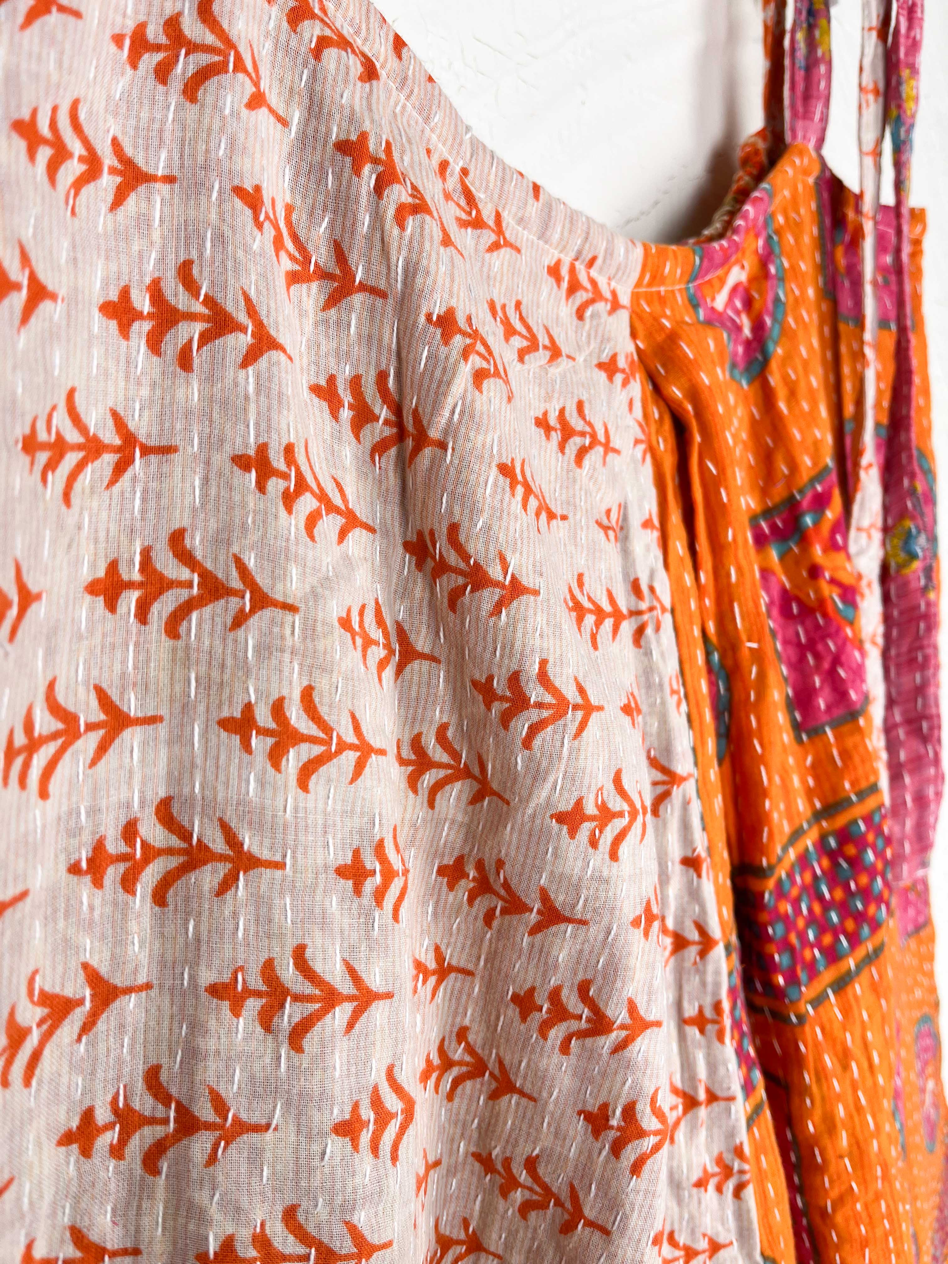 ornage kantha jumpsuit - Love Protect Sustain