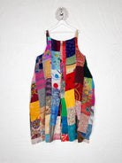 patchwork hippie romper adjustable straps - Love Protect Sustain