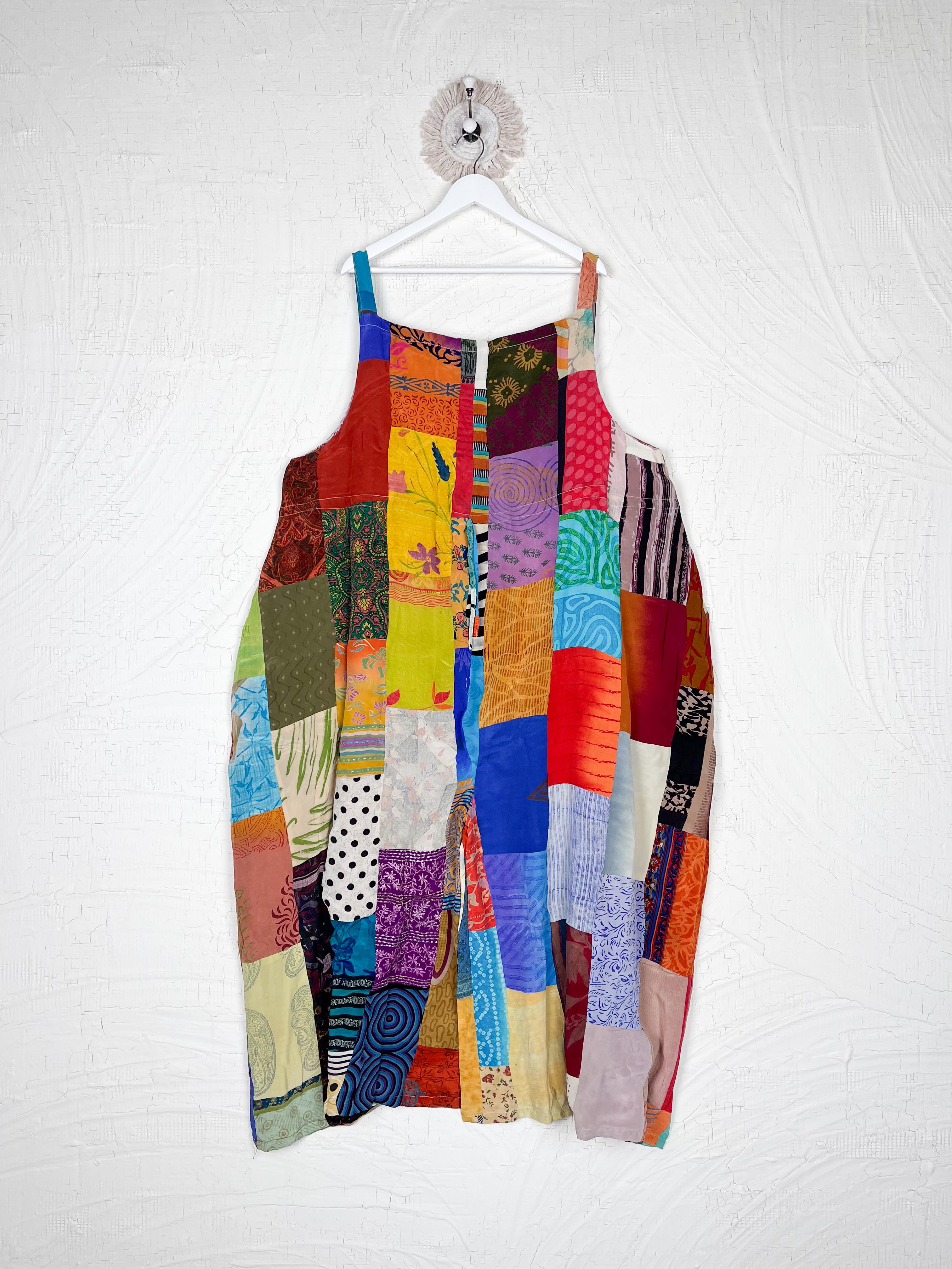 patchwork overalls women Bohemian - Love Protect Sustain