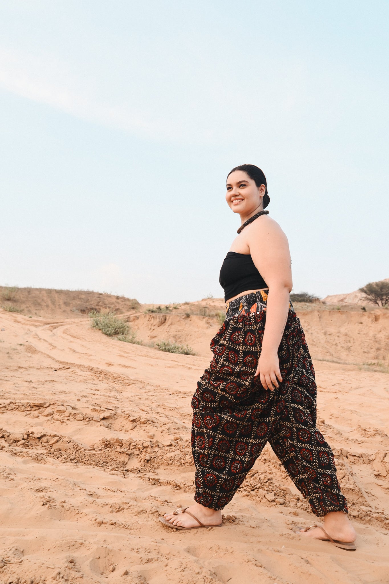 phulkari boho pants - Love Protect Sustain 