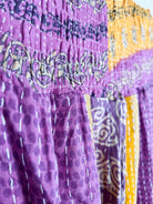 pink and pusple kantha skirt - Love Protect Sustain