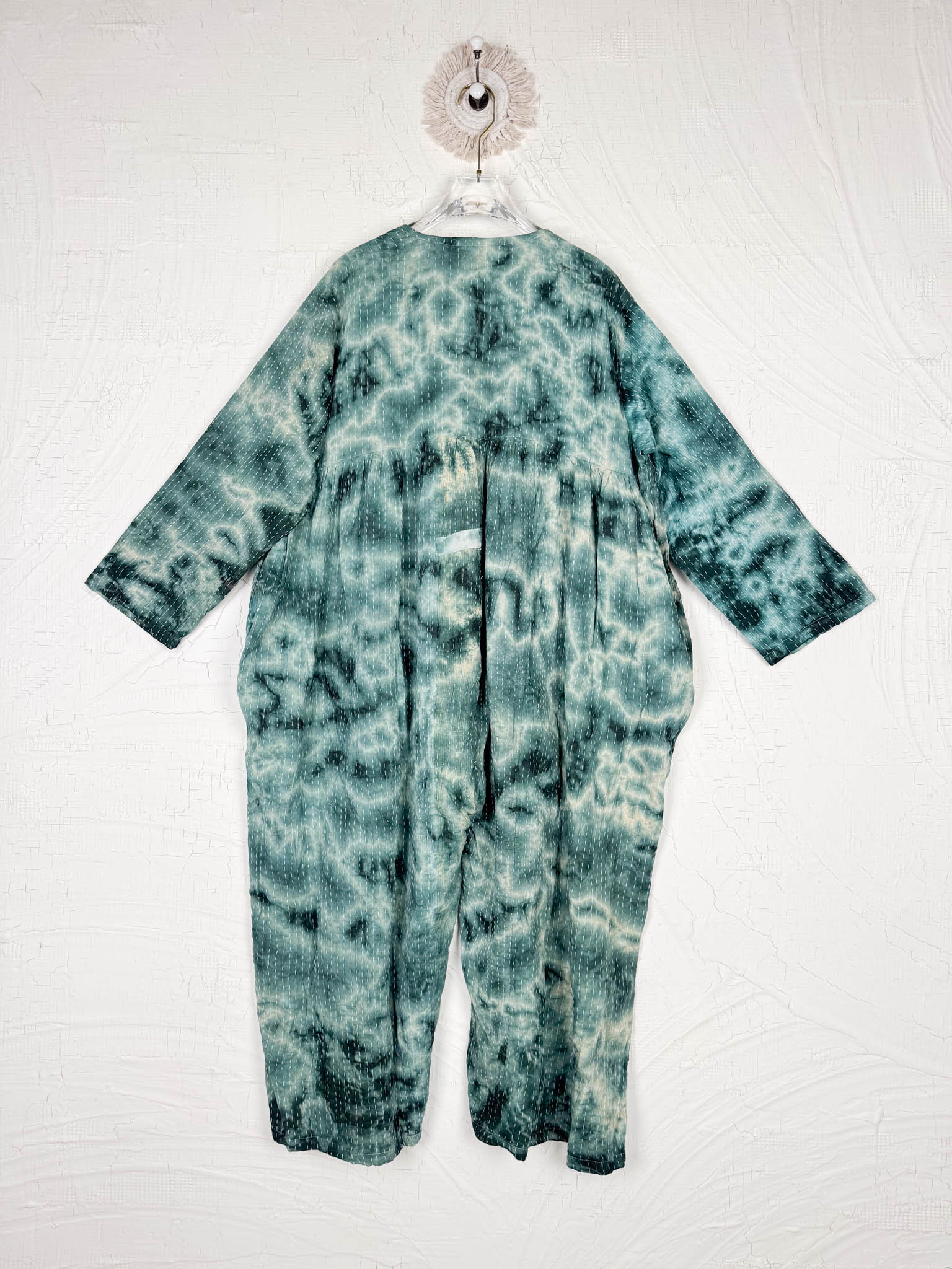 retro tie dye cropped jumpsuit - Love Protect Sustain