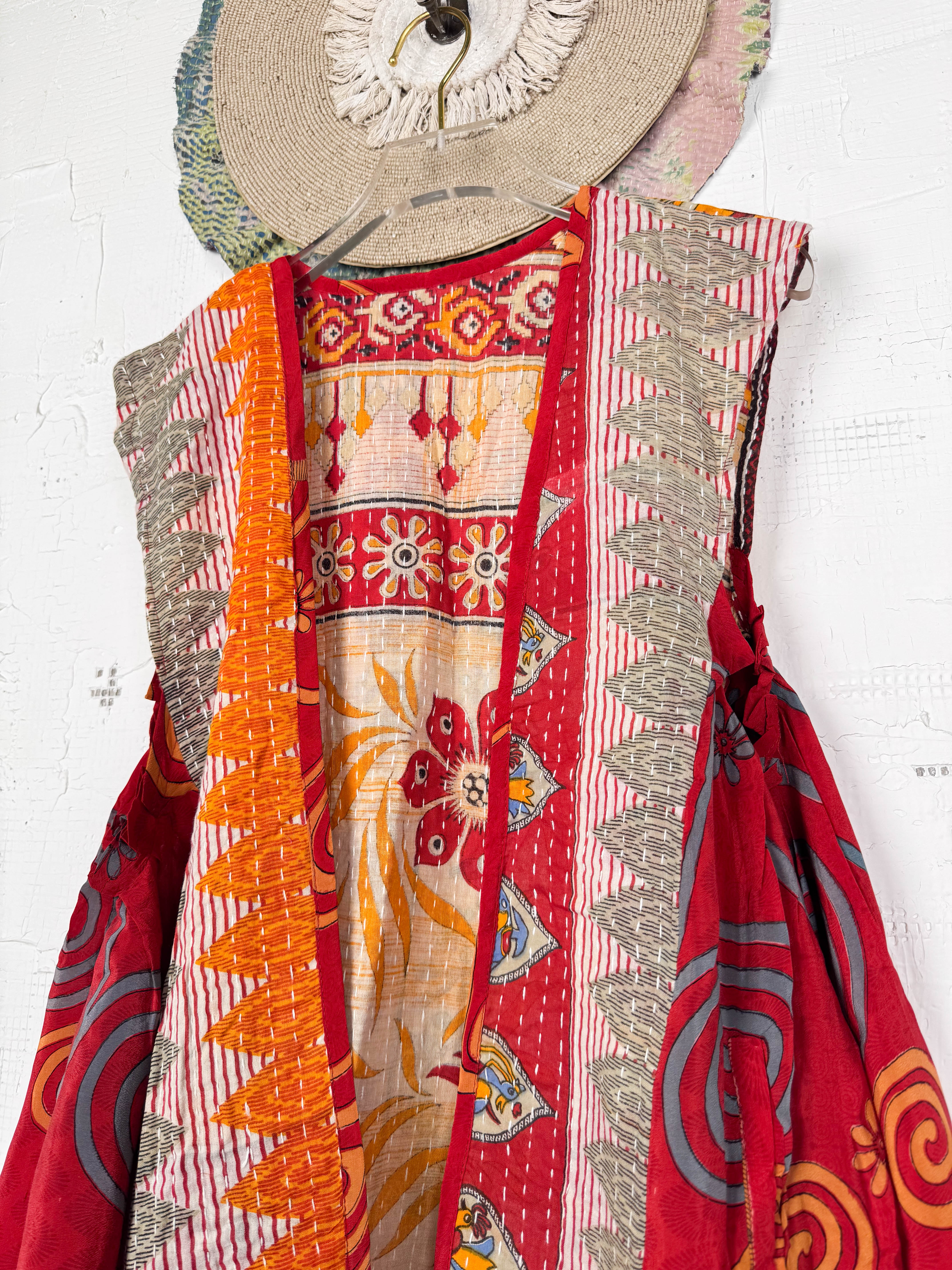 silk kantha vest - Love Protect Sustain