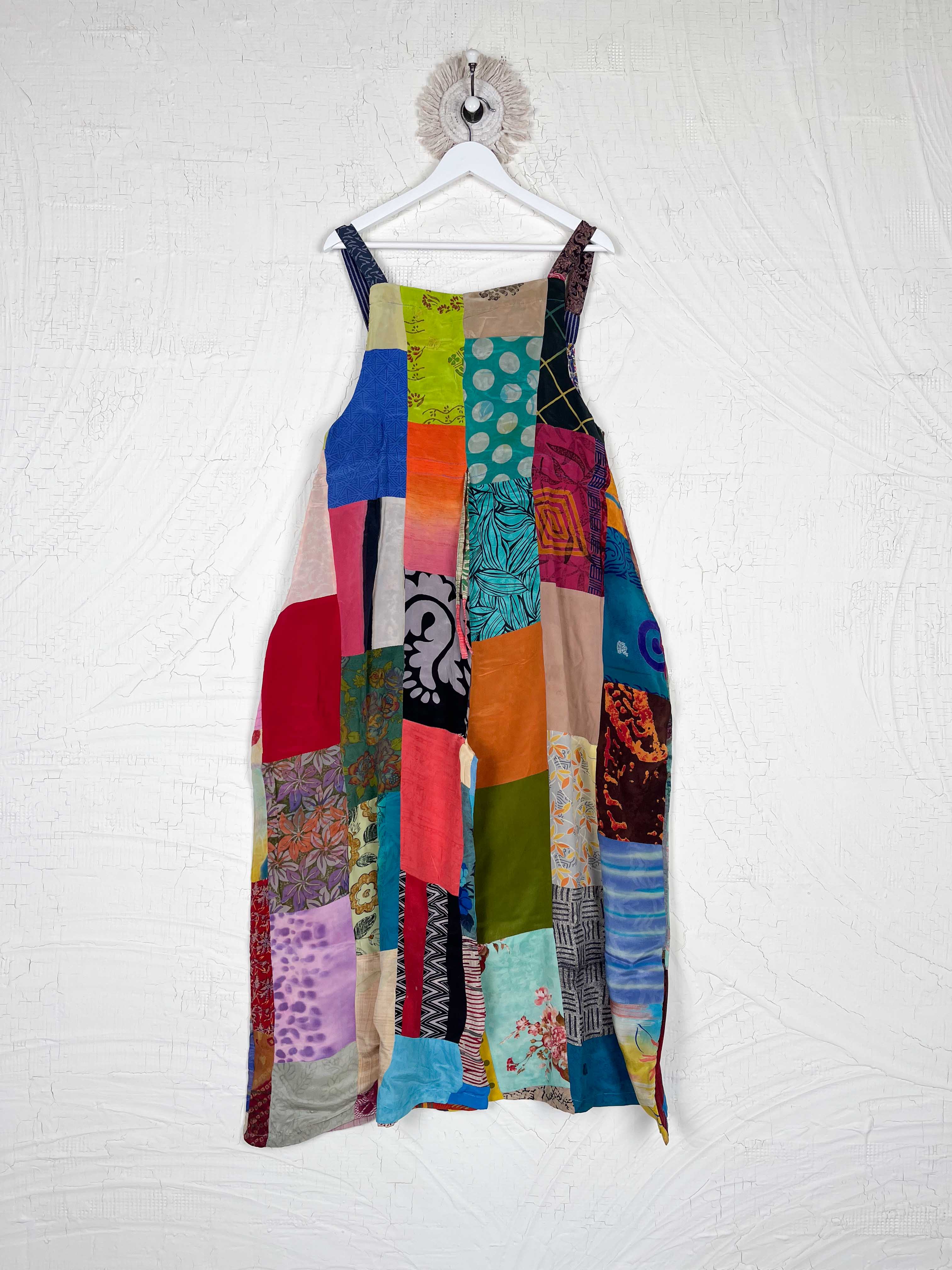 upcycled sari patchwork clothing - Love Protect Sustain