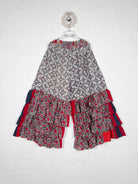upcycled kantha Ruffle Pants - Love Protect Sustain
