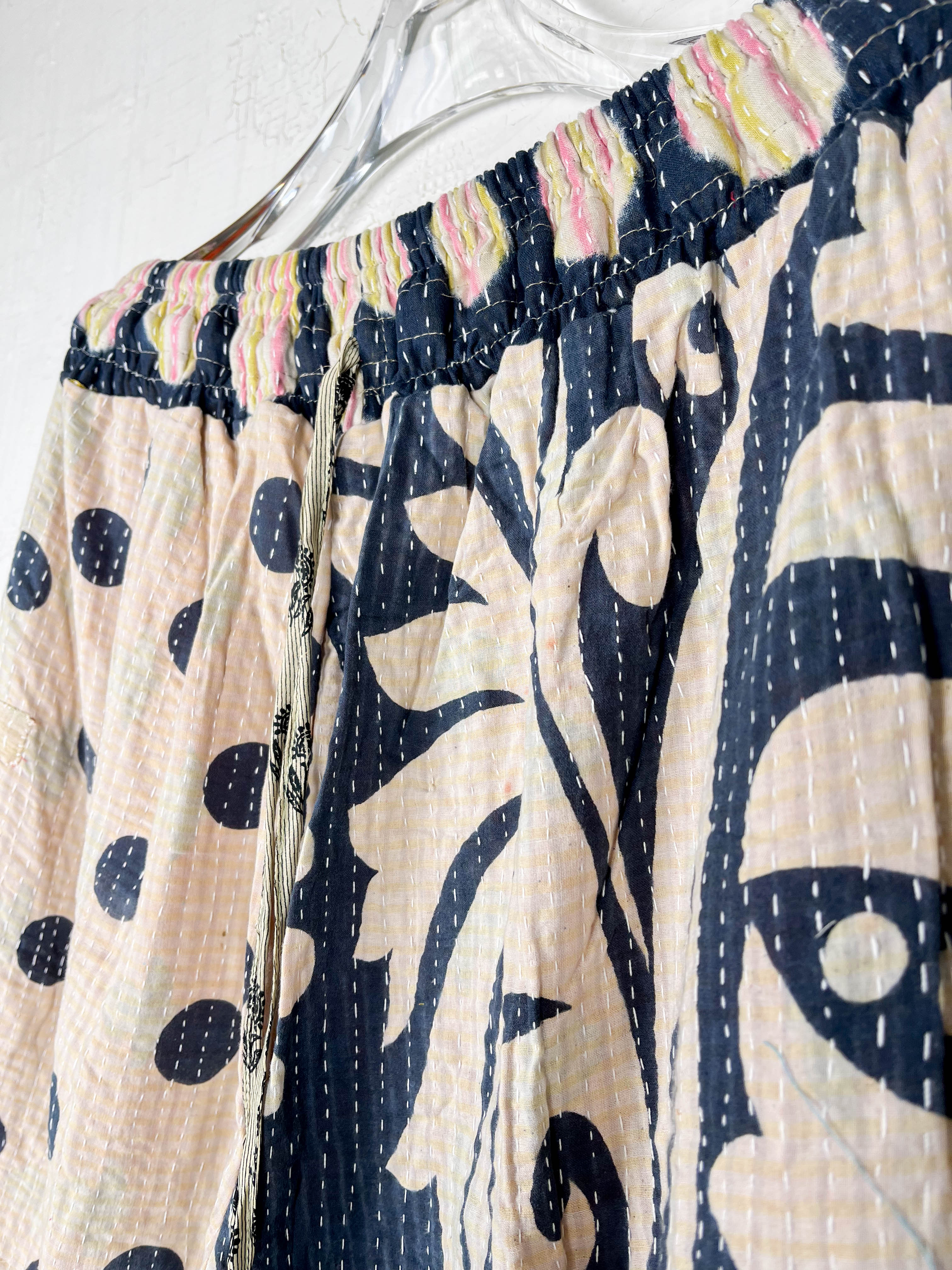 upcycled kantha Ruffle Pants - Love Protect Sustain