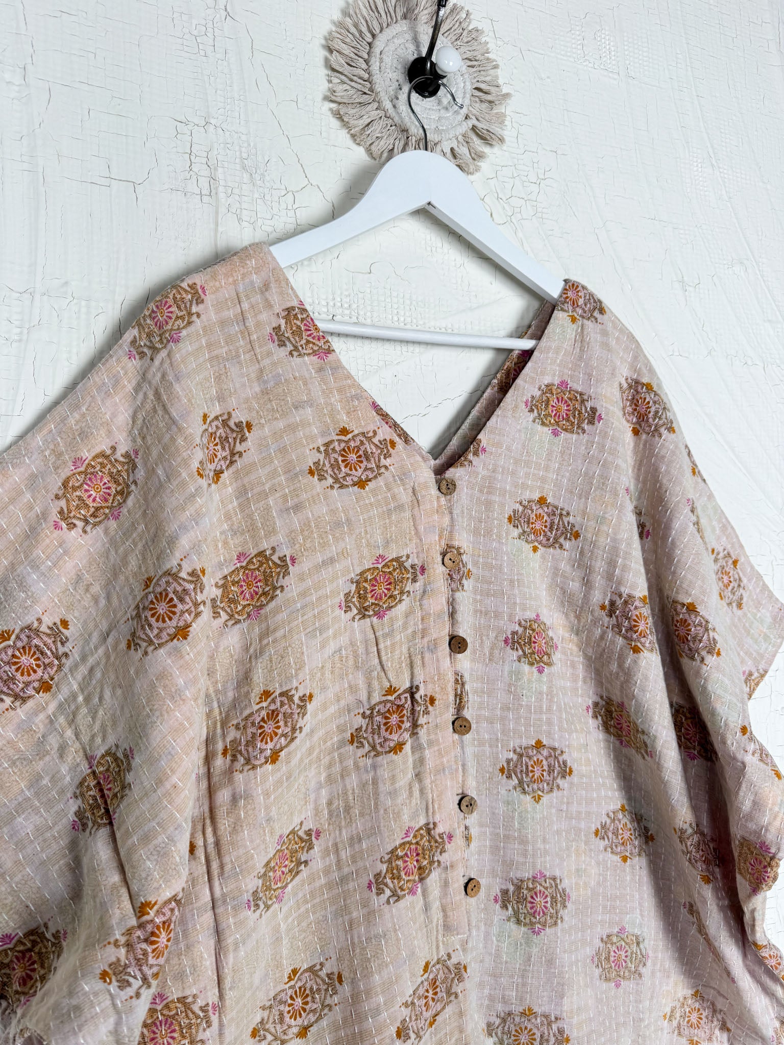 upcycled sari Kantha jumpsuit - Love Protect Sustain