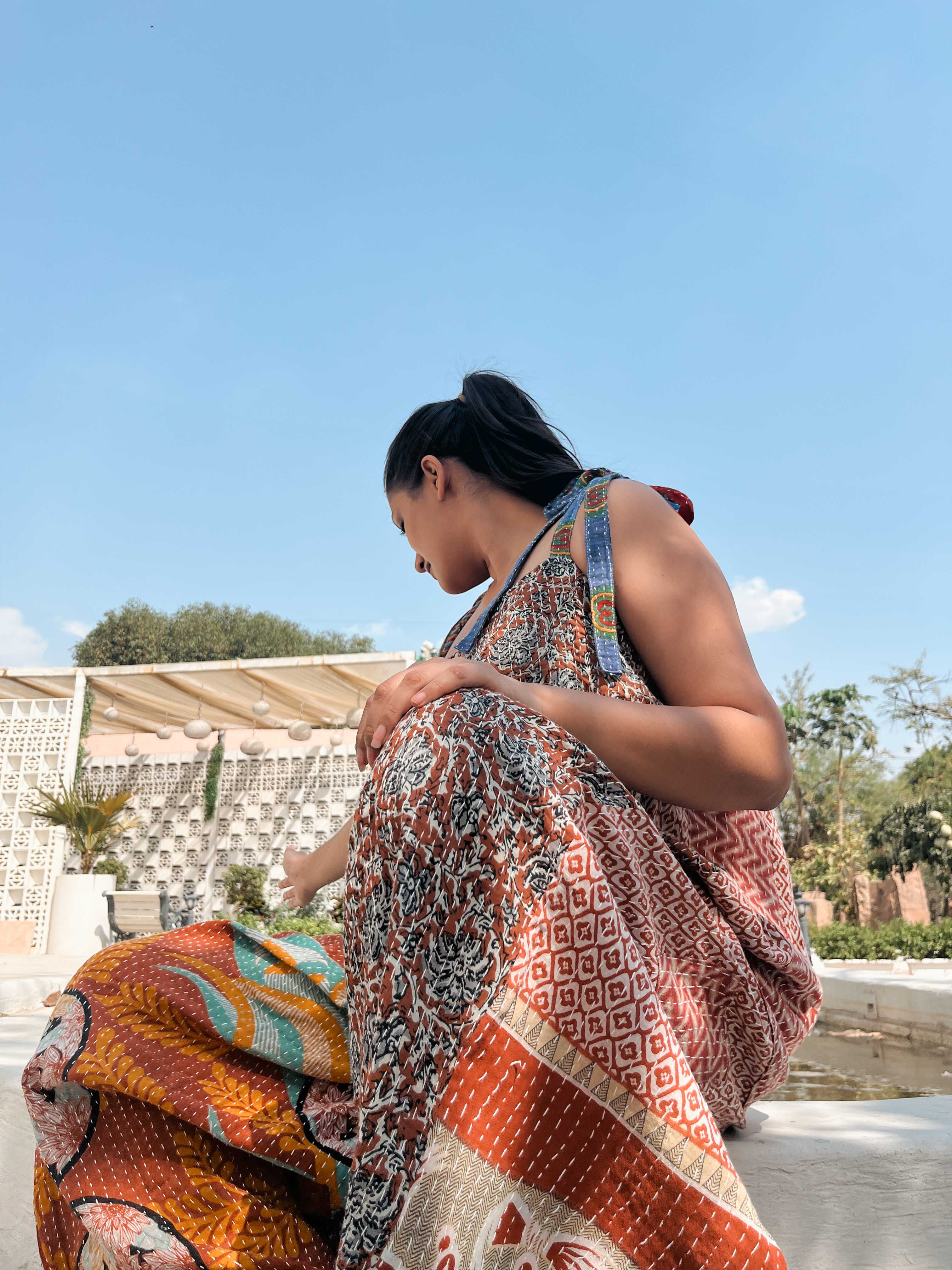 vintage boho kantha jumpsuit - Love Protect Sustain