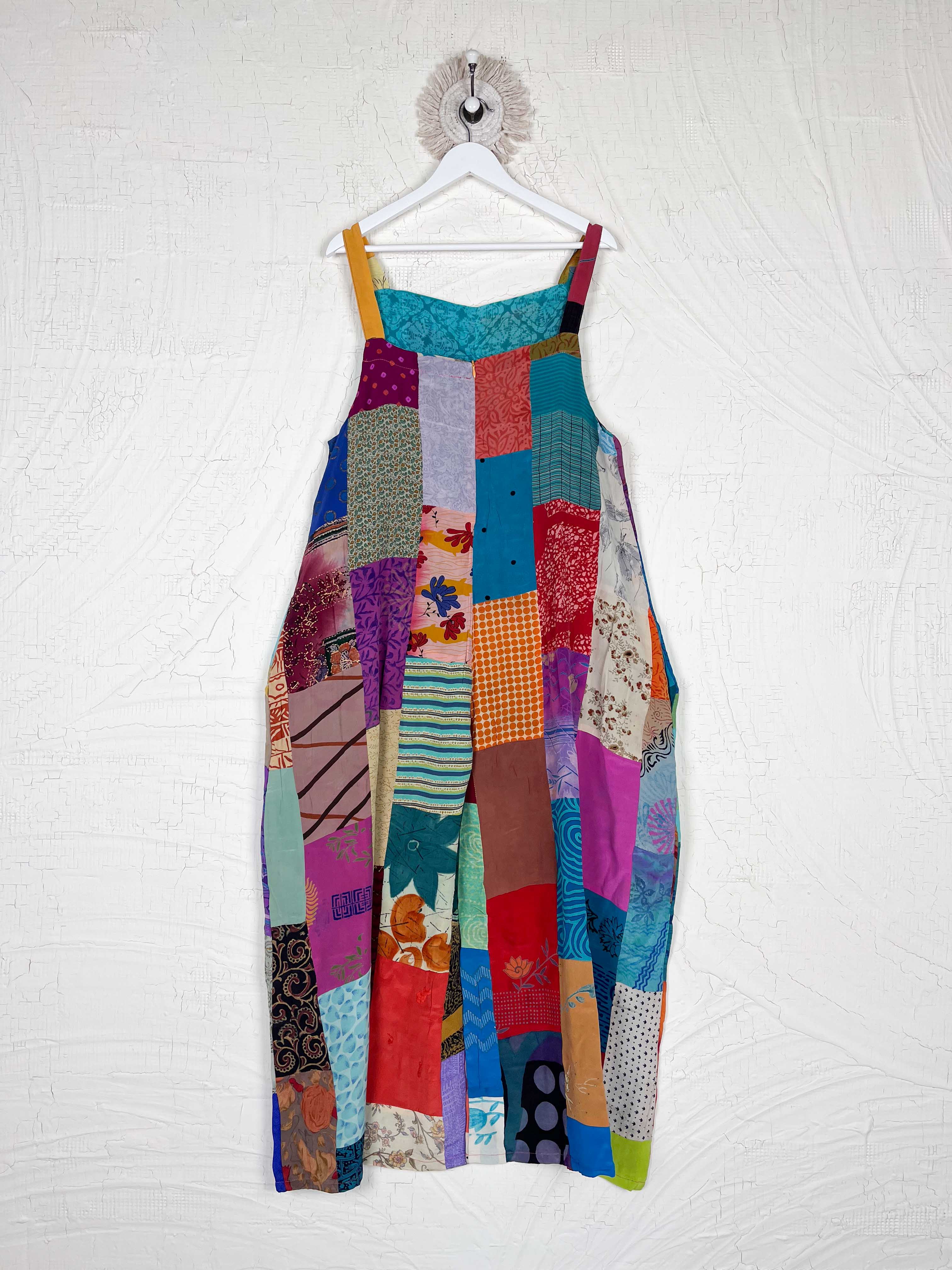 vintage patchwork jumpsuit  - Love Protect Sustain