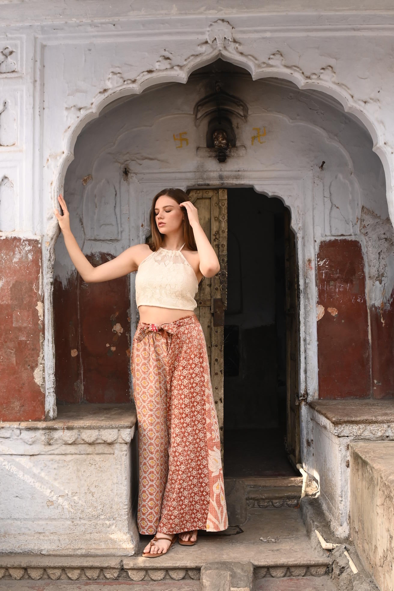 vintage kantha women pants - Love Protect Sustain