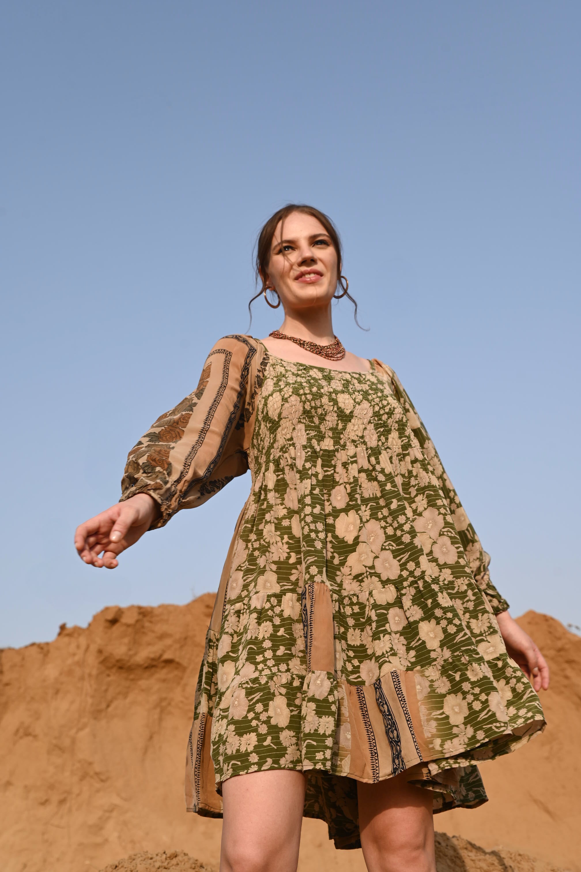 vintage women magic dress - Love Protect Sustain