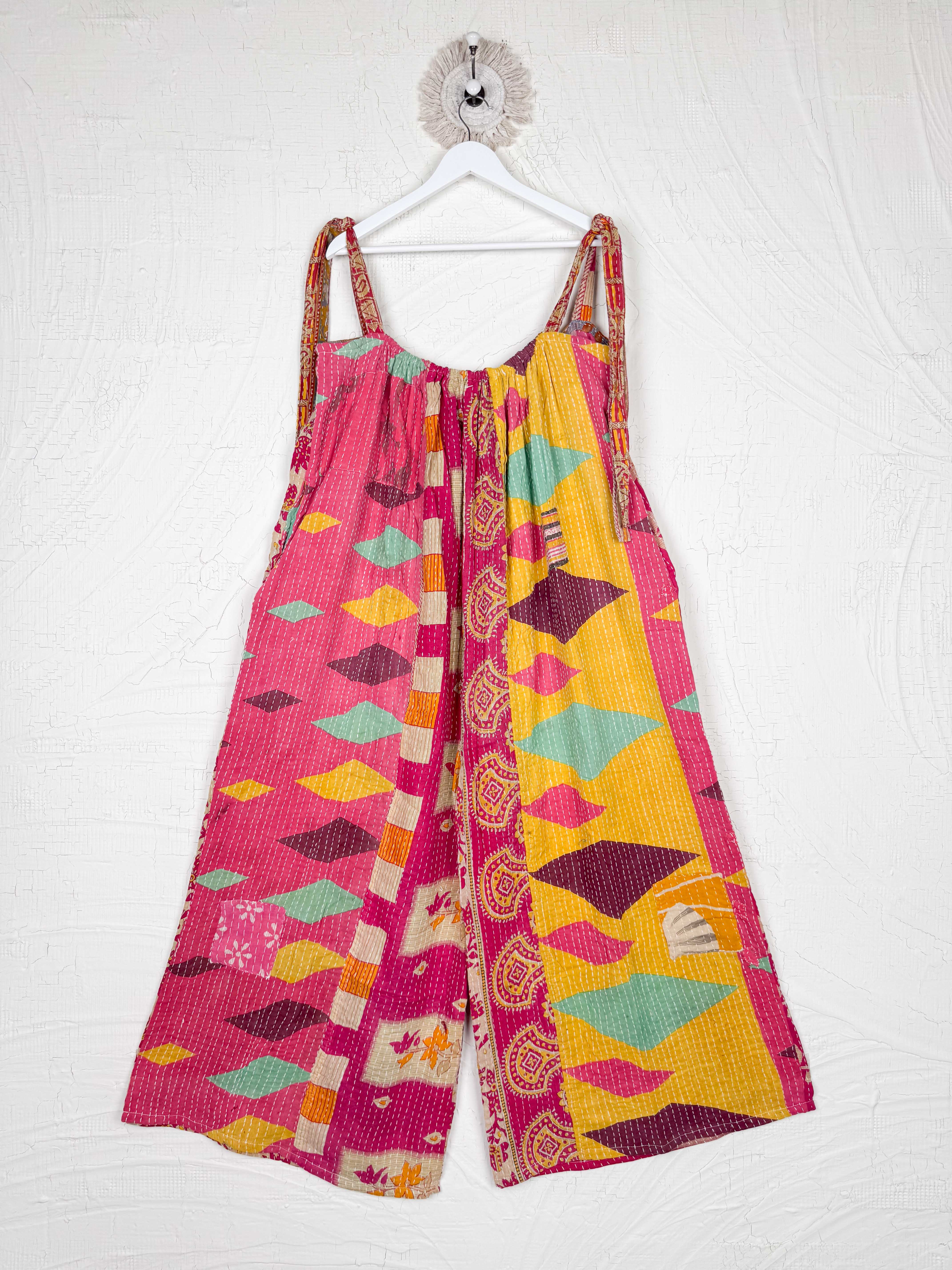 wide kantha jumpsuit - Love Protect Sustain