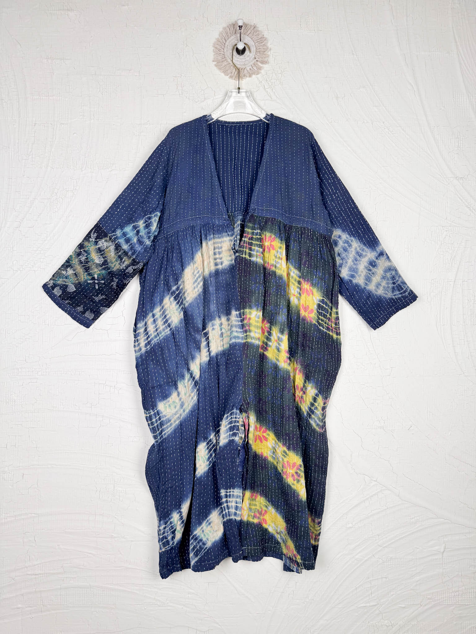 wide leg kantha jumpsuit - Love Protect Sustain