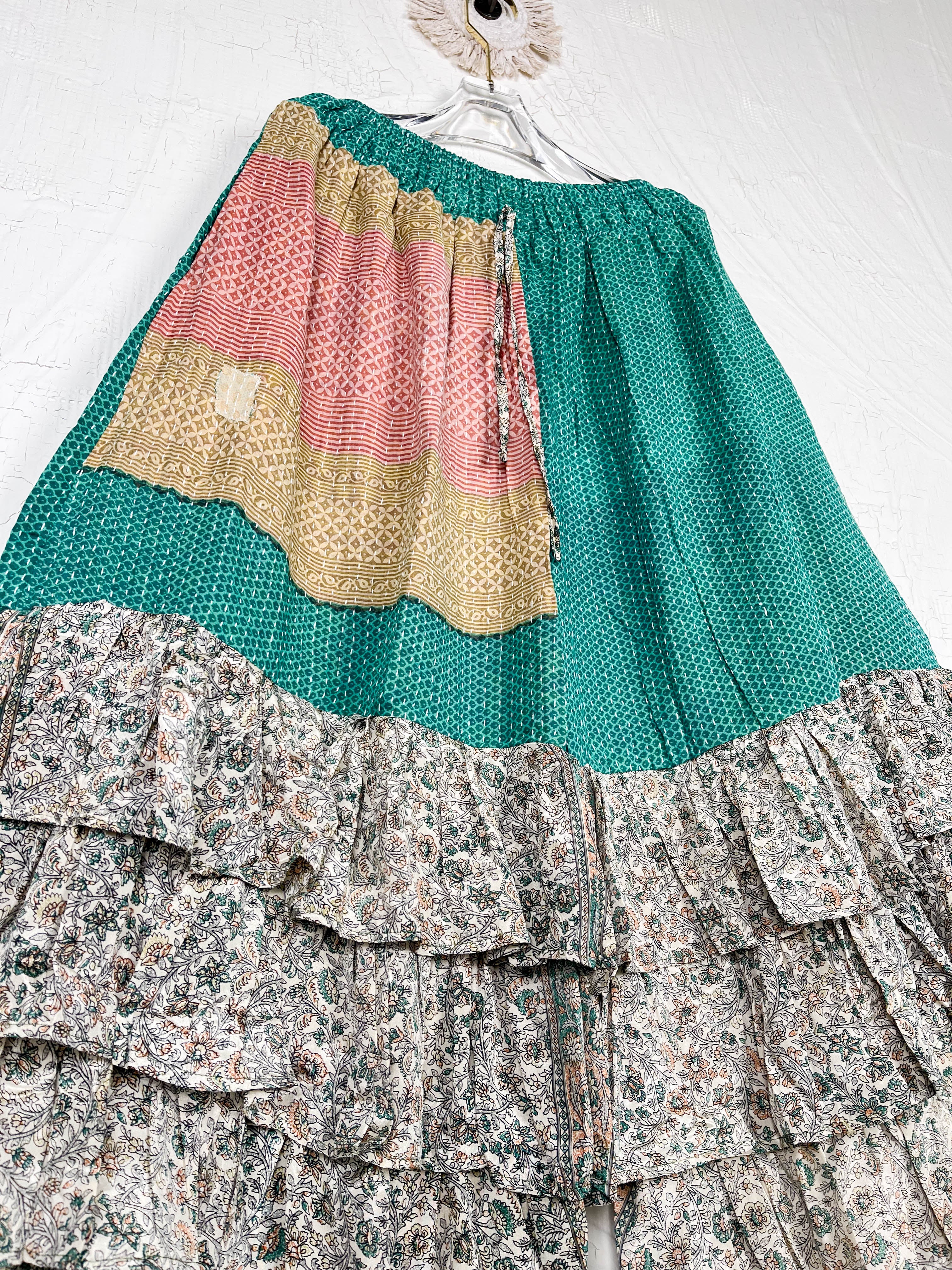 women_s wide leg Frill pants - Love Protect Sustain