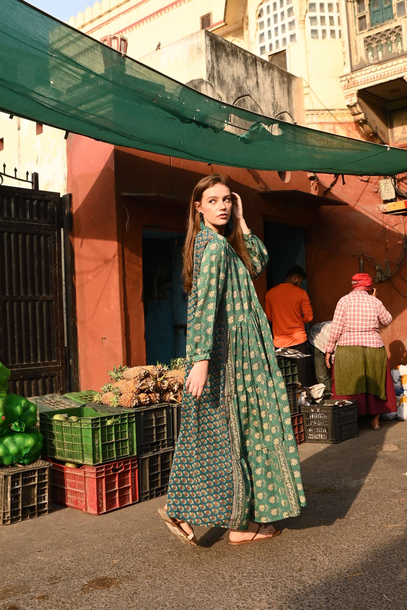 women crepe silk dress - Love Protect Sustain