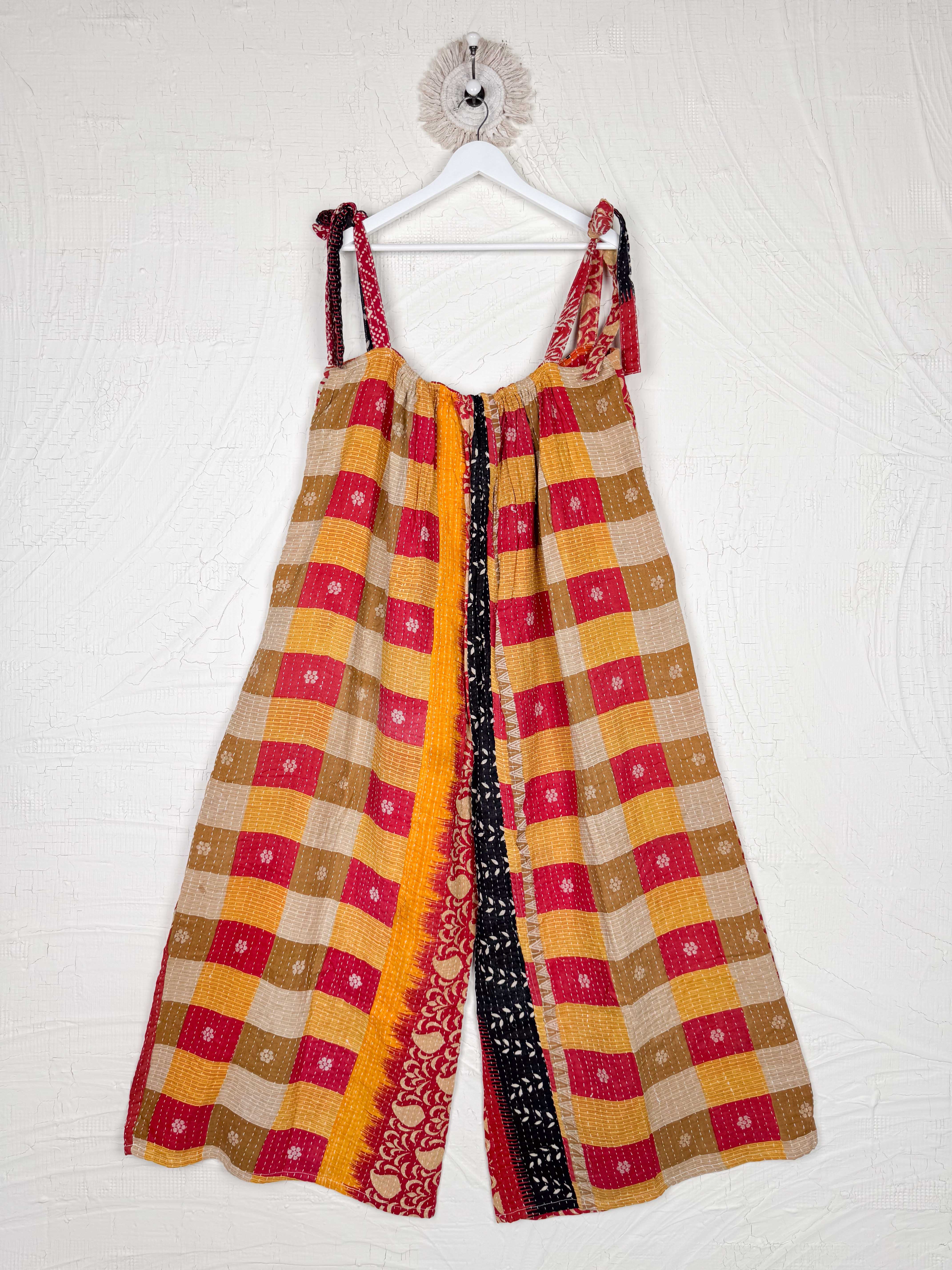 women kantha tie jumpsuit - Love Protect Sustain