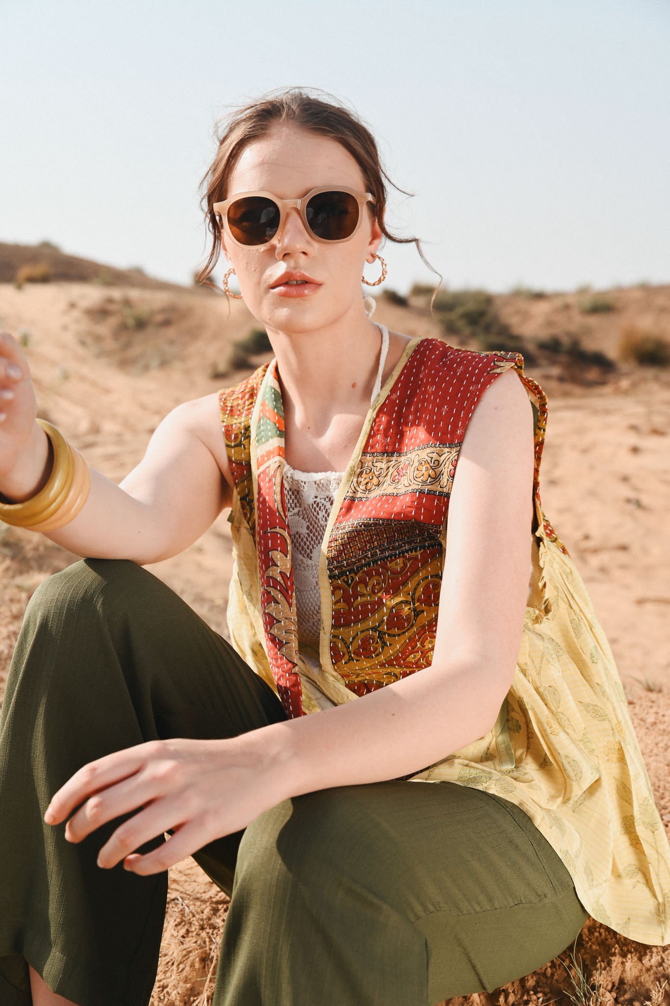 women vintage top - Love Protect Sustain