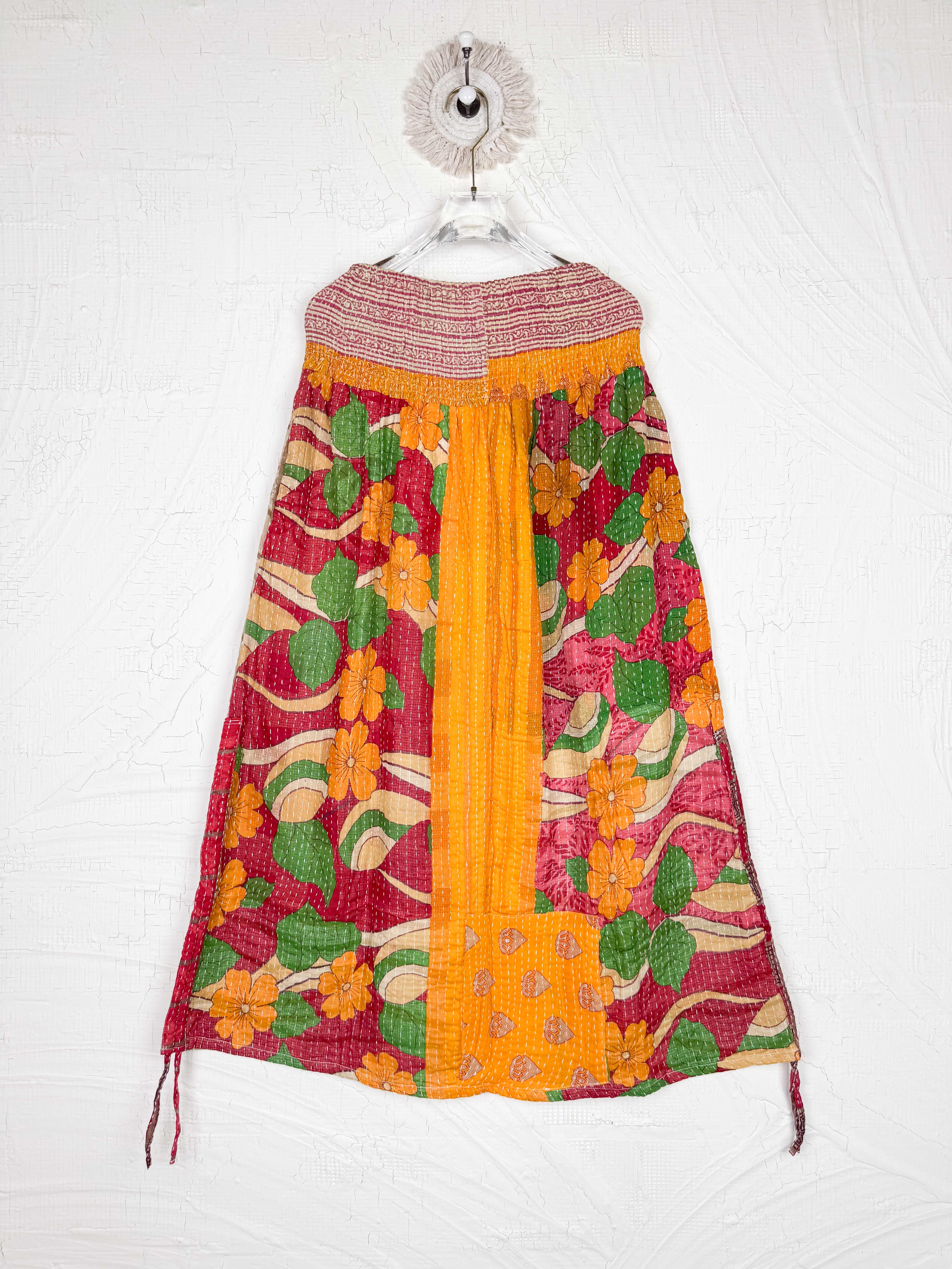 yellow kantha skirt - Love Protect Sustain