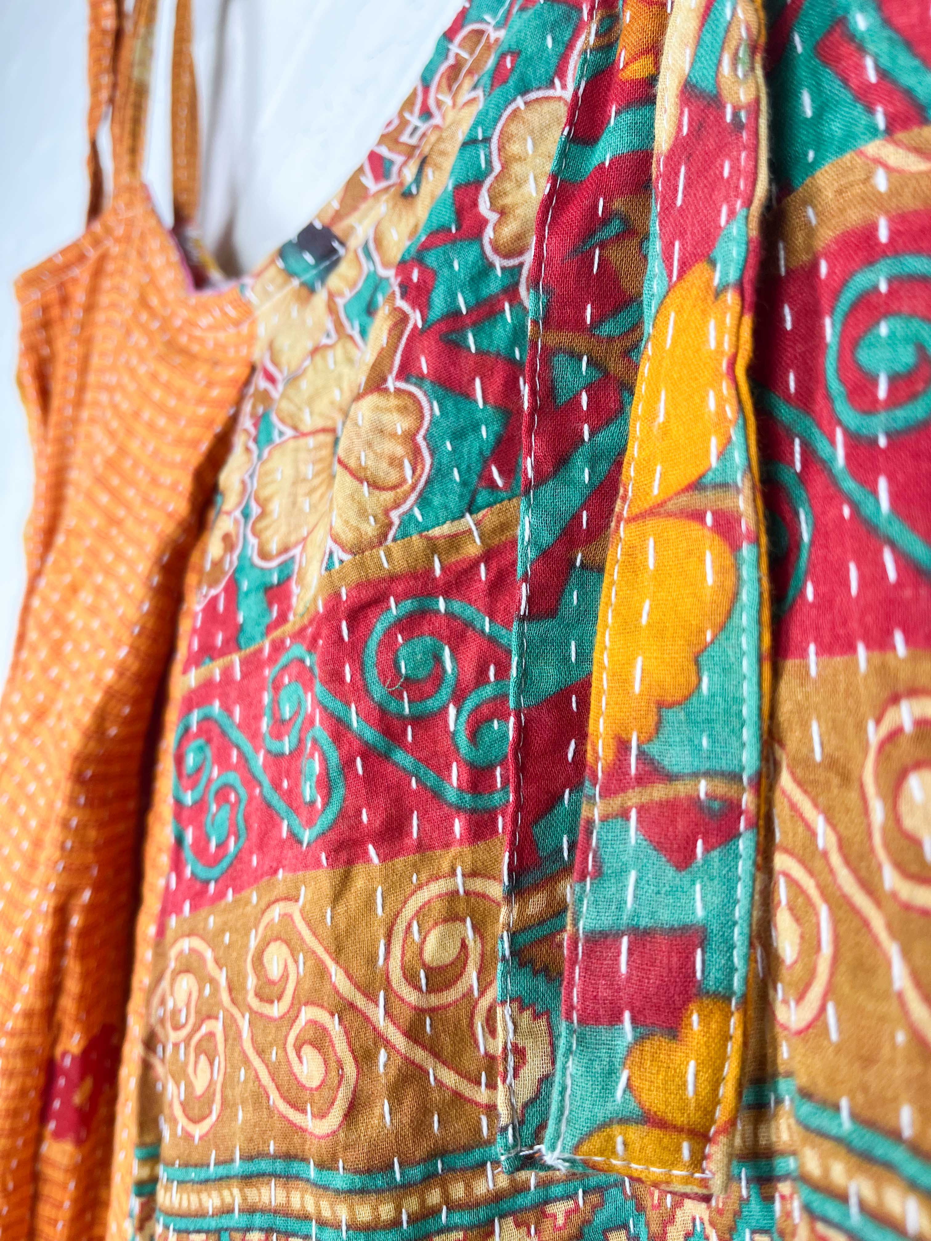 yellow kantha women jumpsuit - Love Protect Sustain